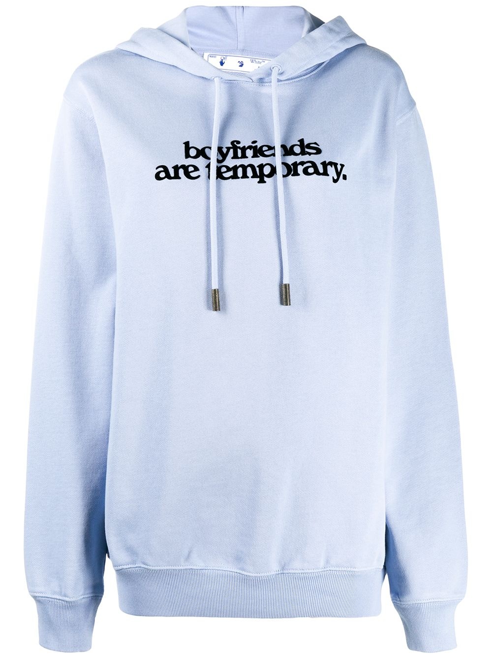 oversized slogan print hoodie - 1