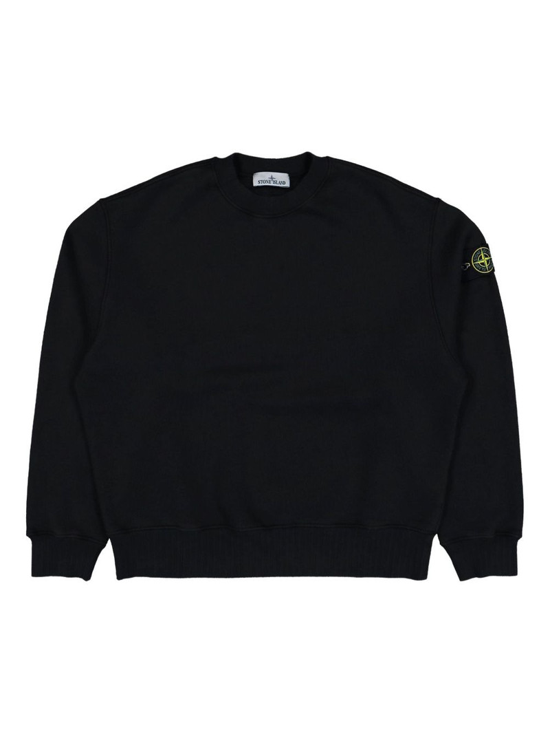 Compass-badge crew-neck sweatshirt 1