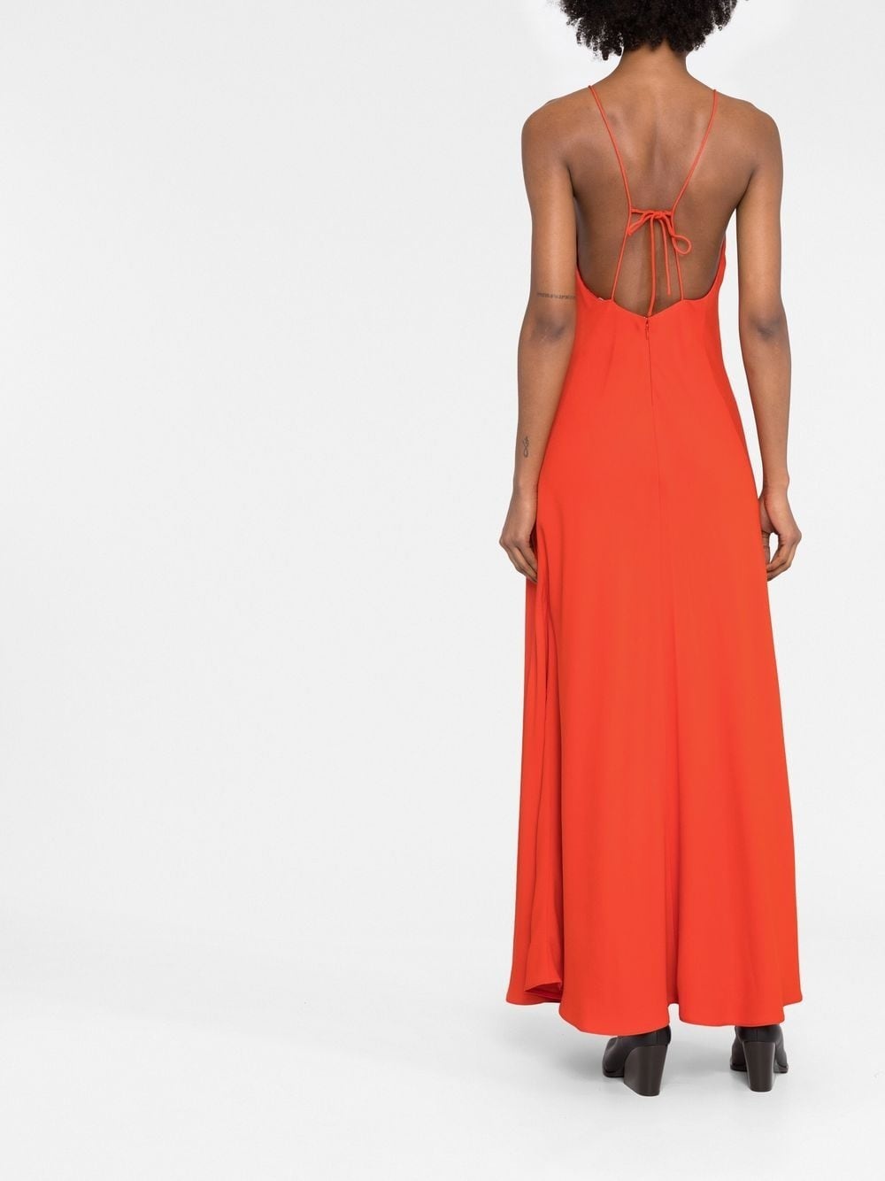 V-neck floor-length dress - 6
