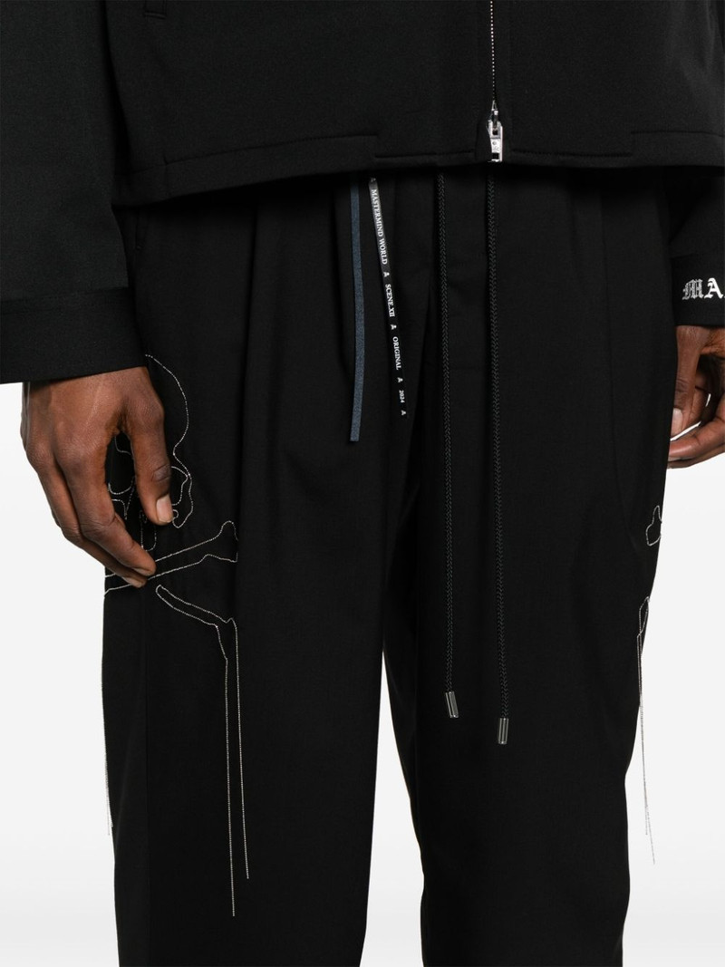 beaded-skulls wool trousers 5