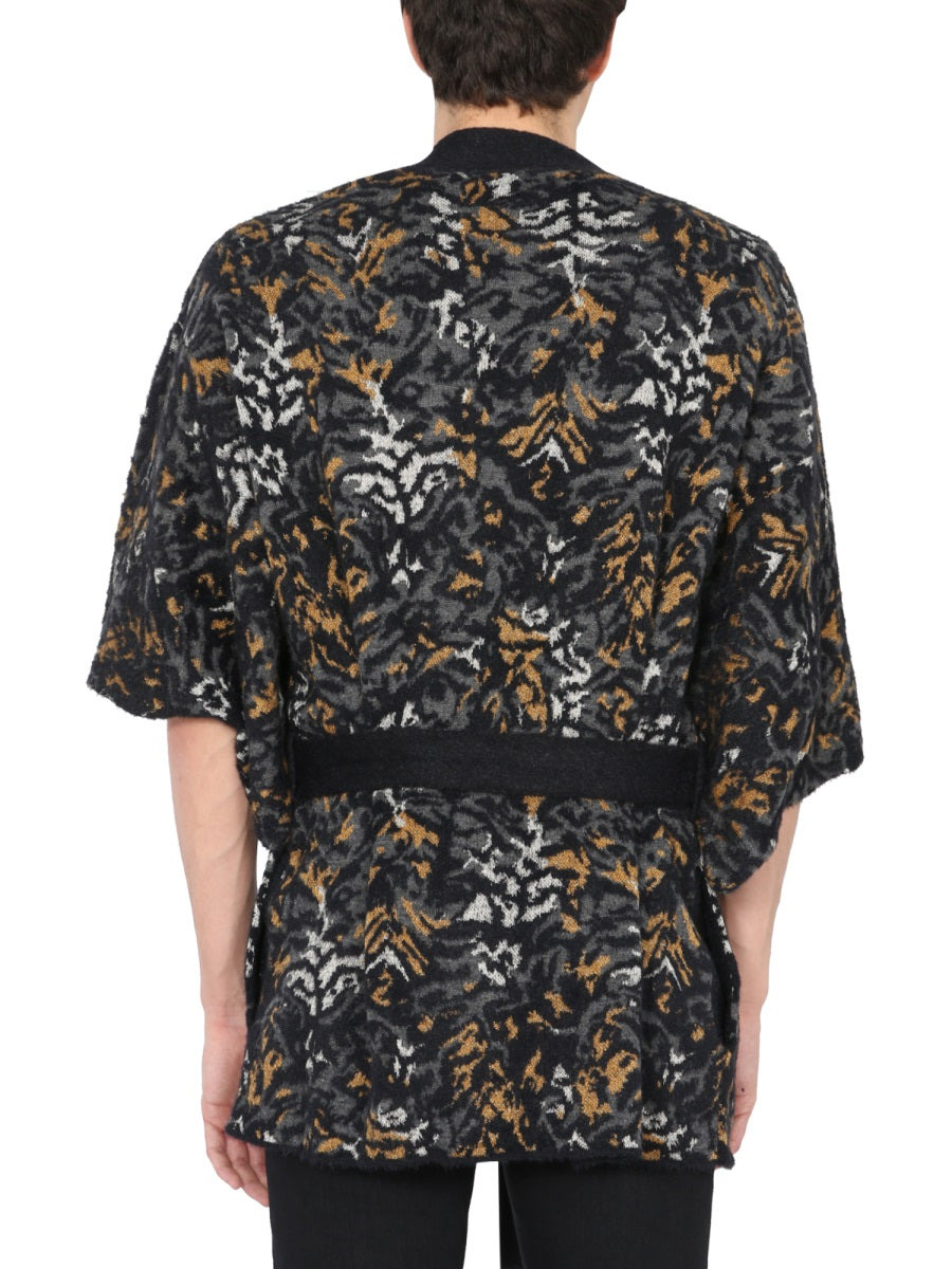 Saint Laurent Men Jacquard Knit Kimono - 3