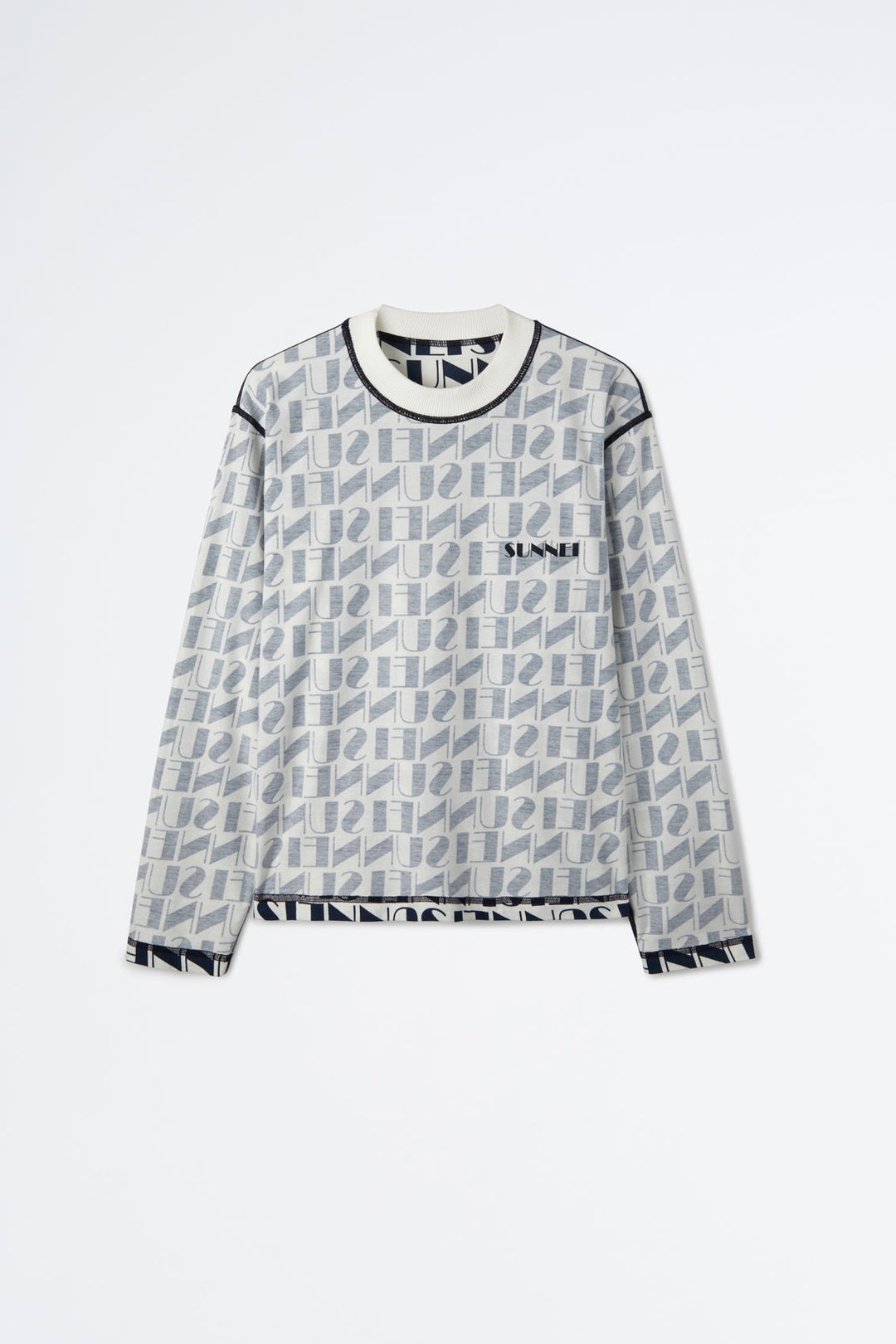 REVERSIBLE NAVY & WHITE LOGO LONG-SLEEVED T-SHIRT - 6