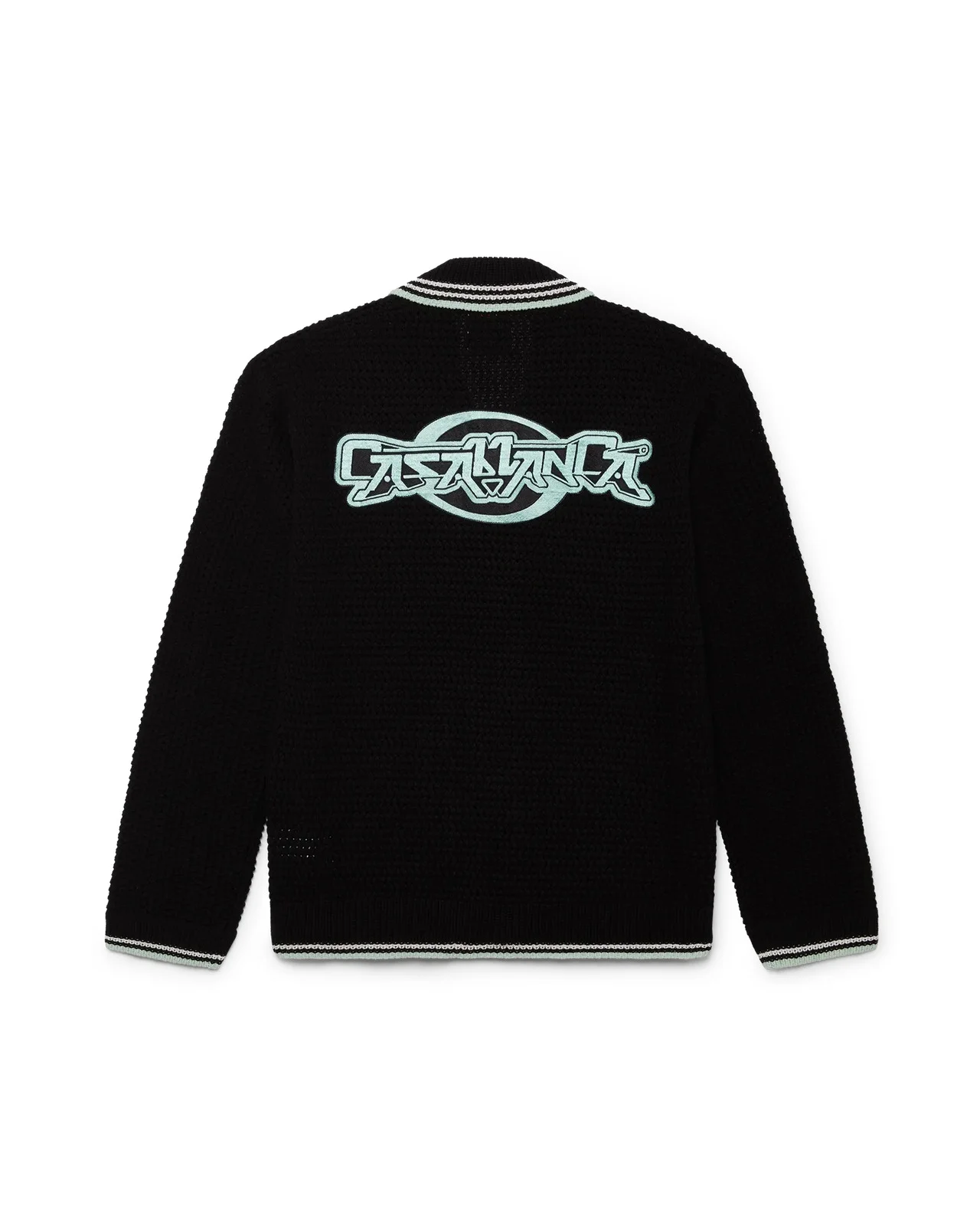 Embroidered Cotton Crochet Long Sleeve Shirt | Casablanca Paris - 1