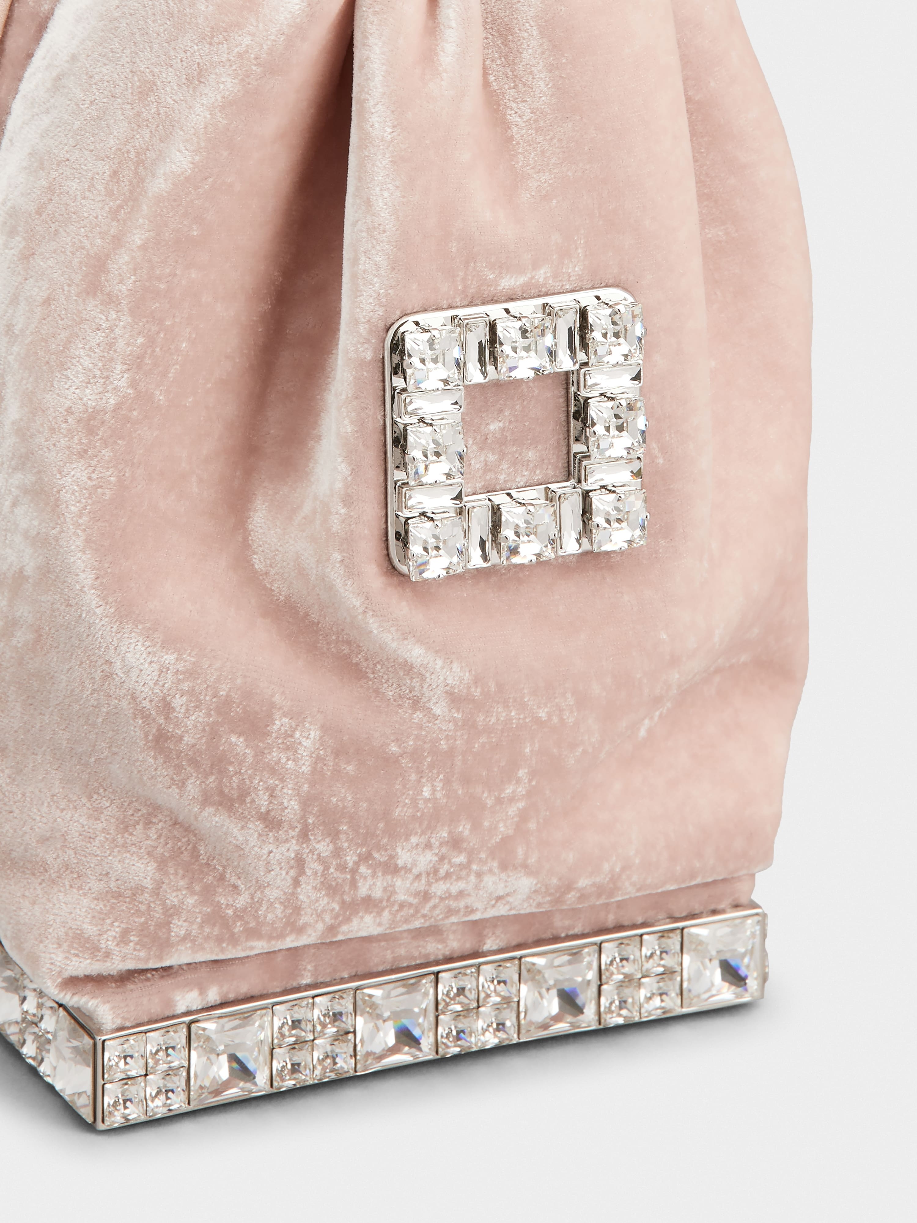 Viv' Pocket Strass Cube Bag in Velvet - 9
