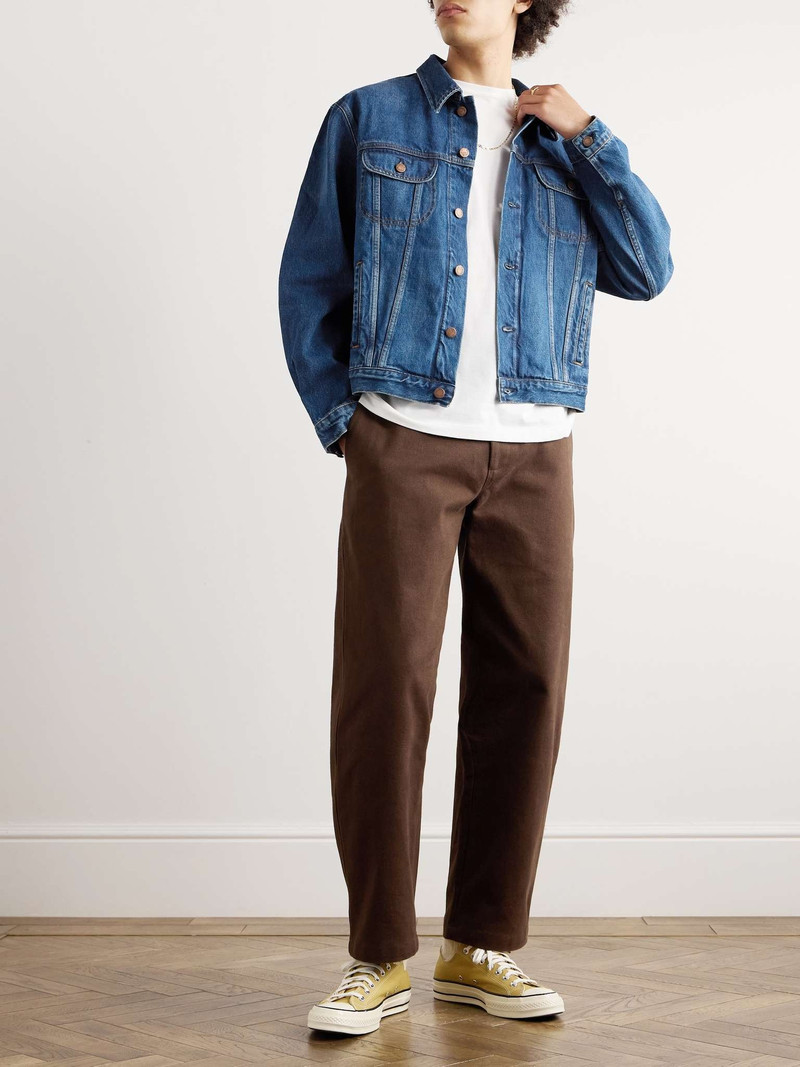 Nudie Jeans Danny Greasy Logo-Appliquéd Denim Jacket outlook
