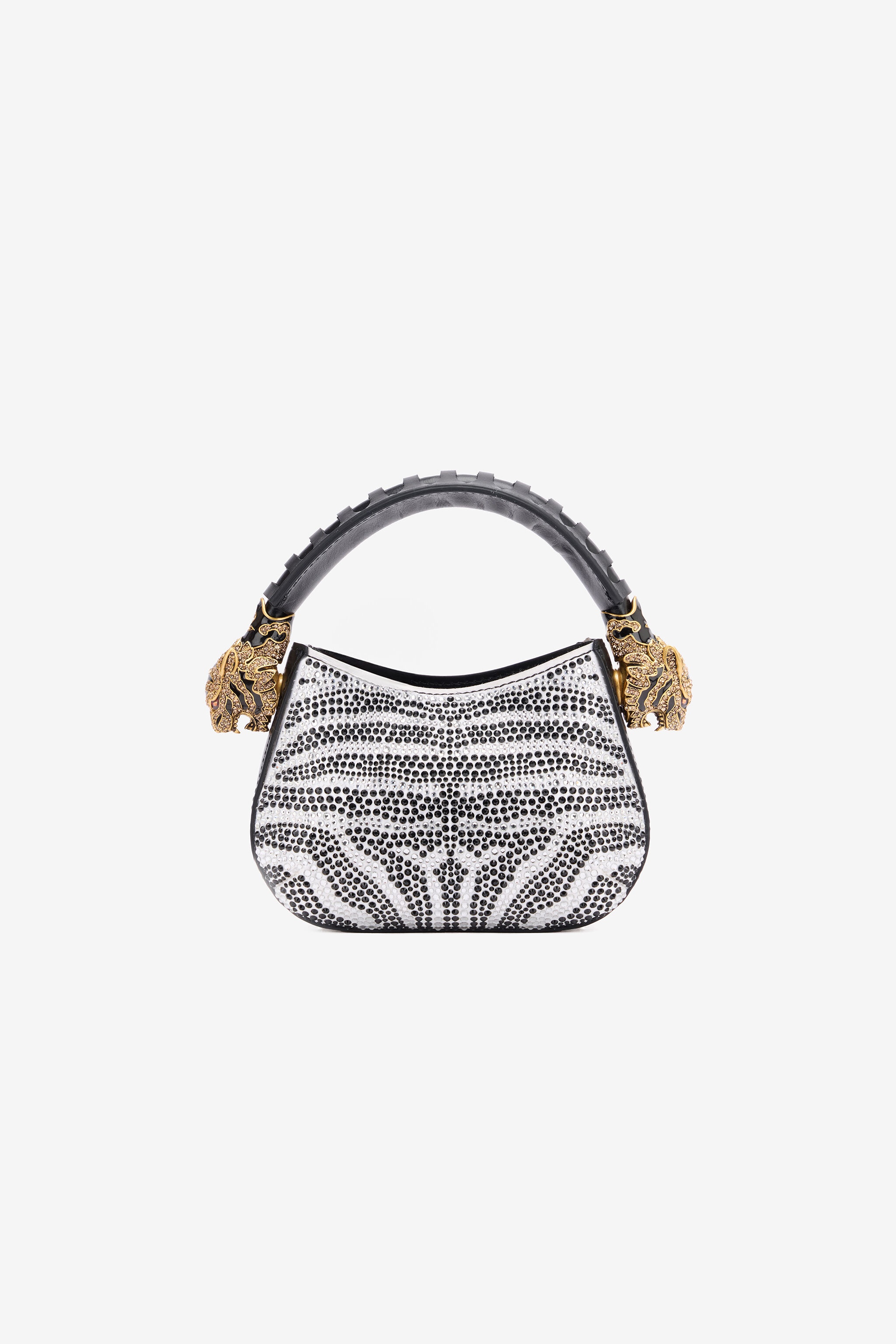 Mini Roar Bag With Rhinestoned Zebra Pattern - 3