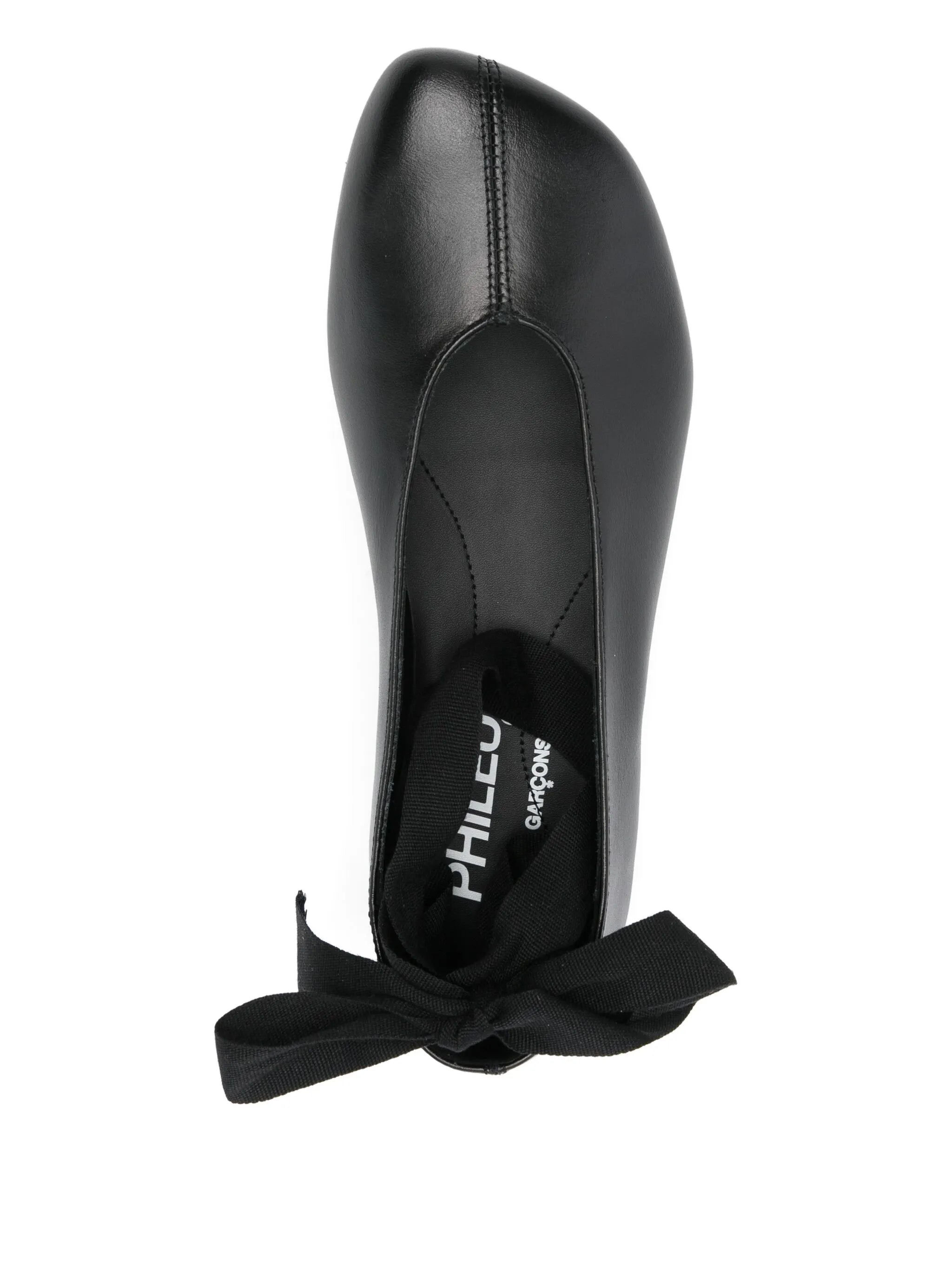 ribbon-bow platform ballet flats - 4