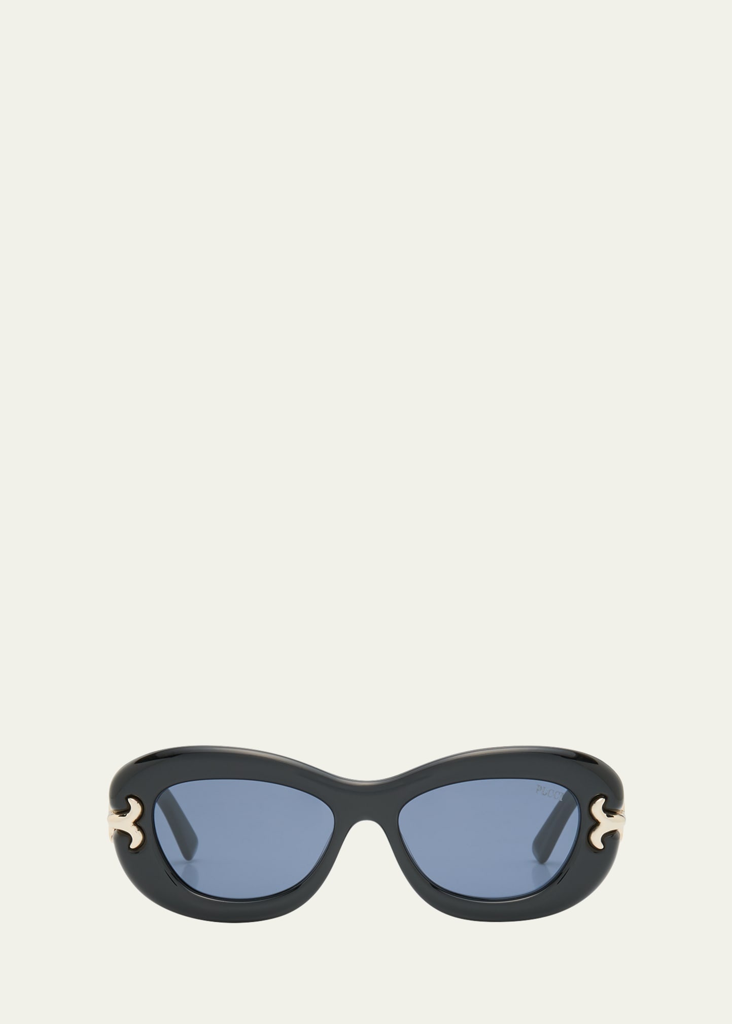 Filigree Acetate Round Sunglasses - 1