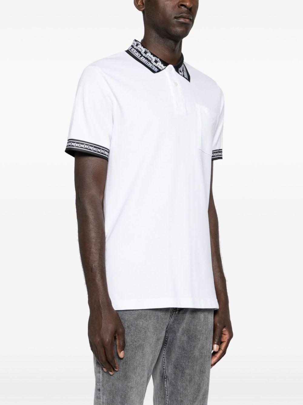 contrasting-trim piquÃ© polo shirt - 3