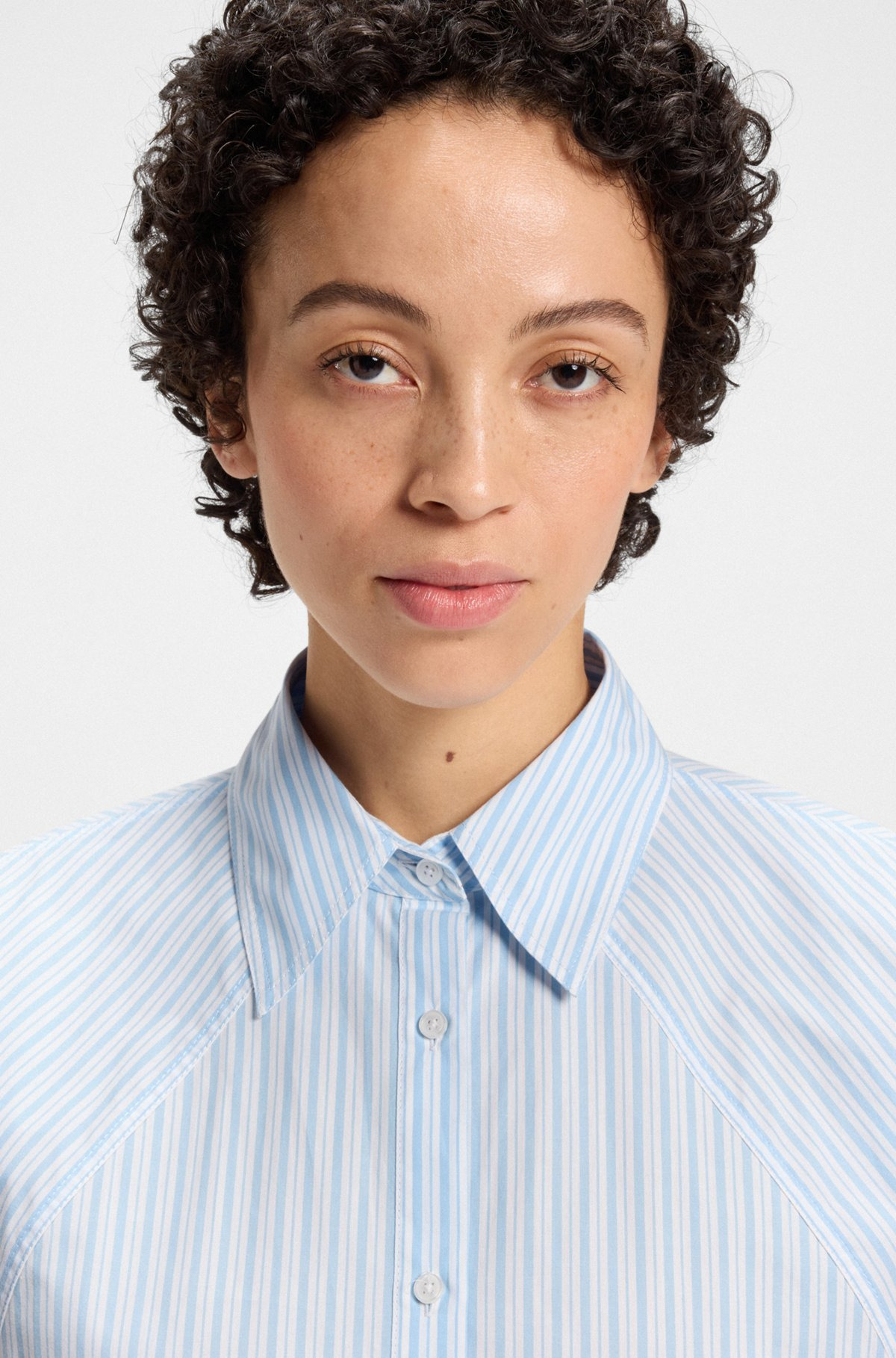 RELAXED-FIT BLOUSE IN STRIPED COTTON POPLIN - 4