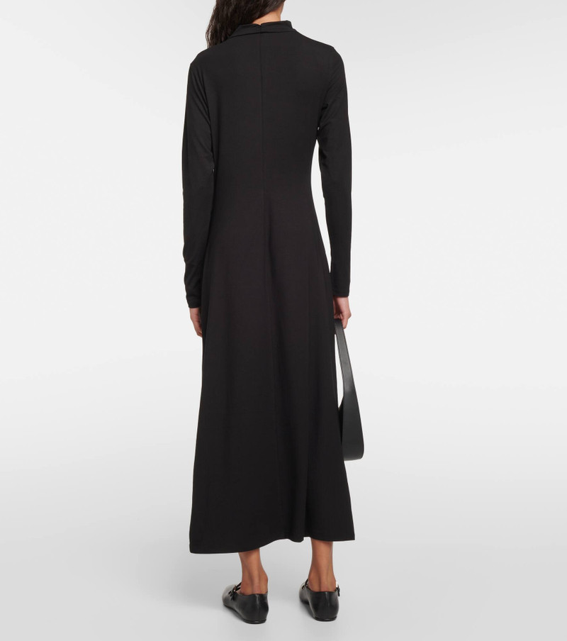 Ruched high-neck jersey midi dress 3