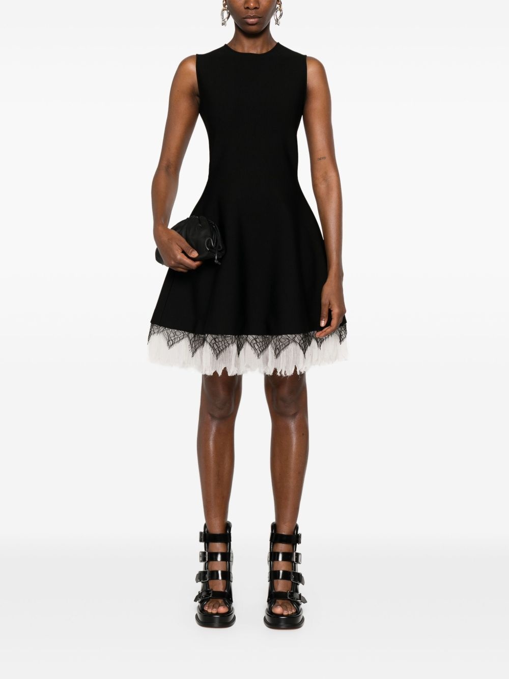 cobweb-lace mini dress - 2