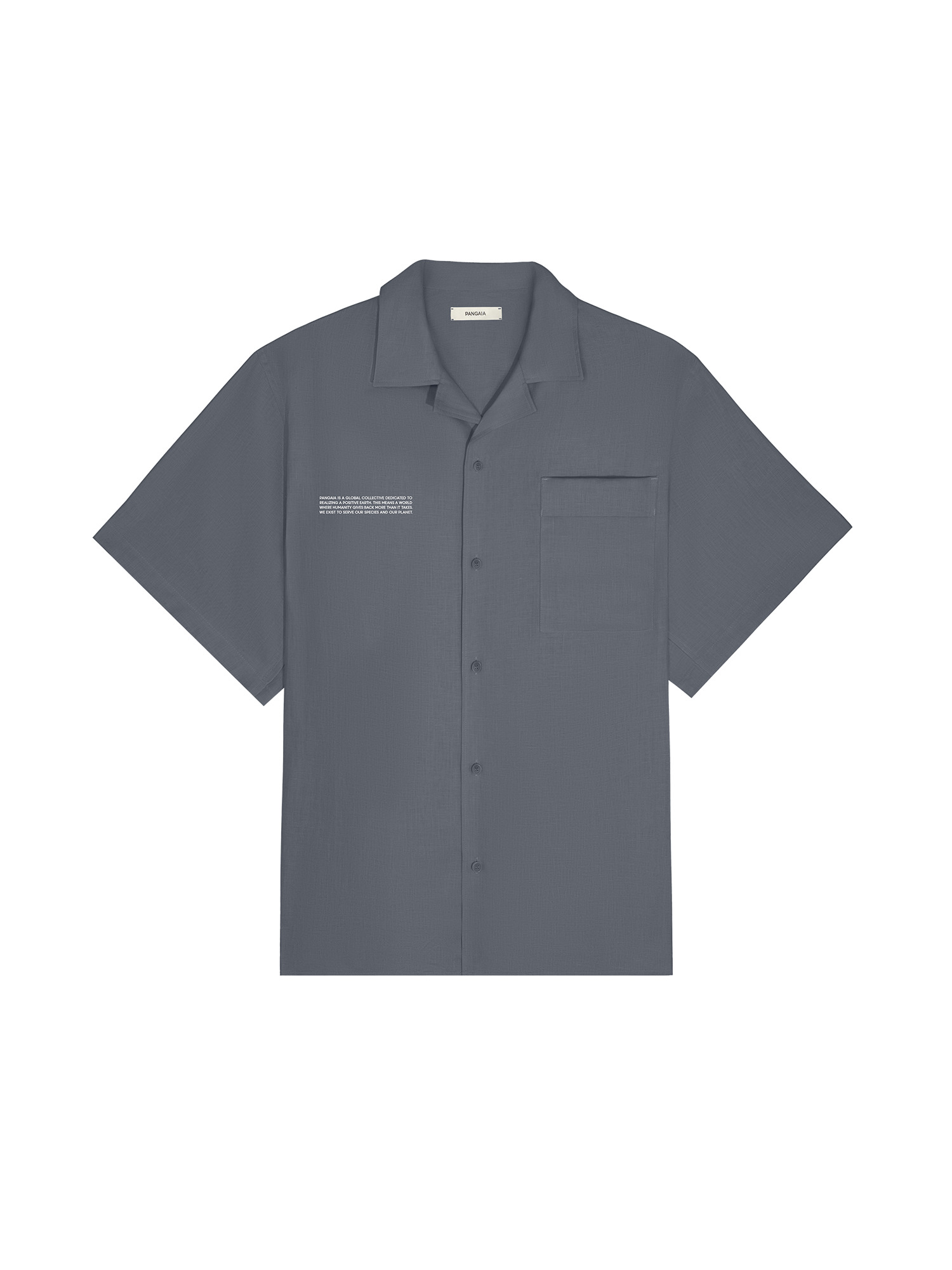 Womens DNA Linen Camp Collar Shirt - Atmosphere Grey - 1
