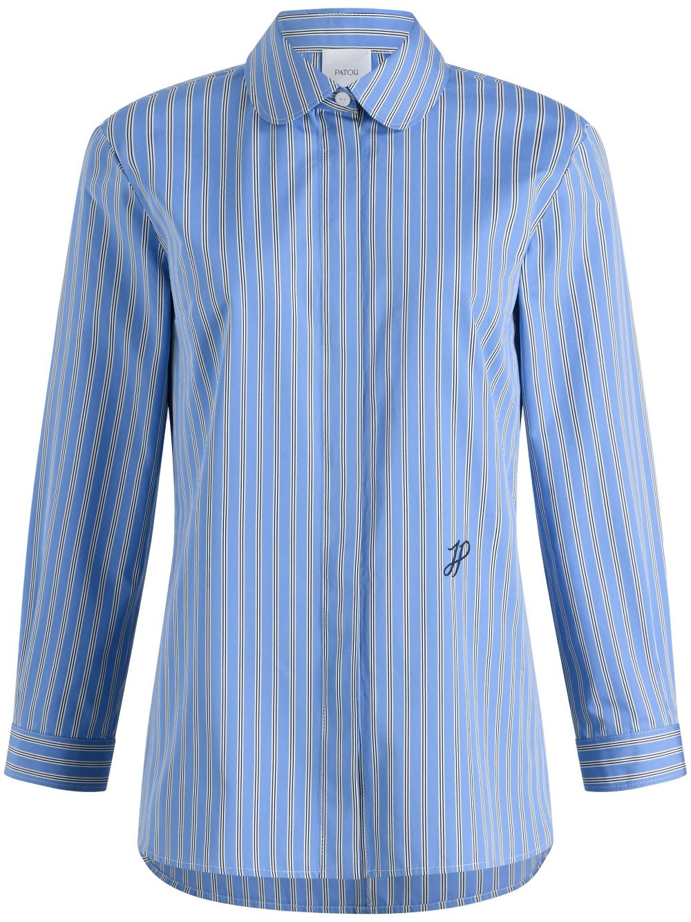 striped poplin shirt - 1