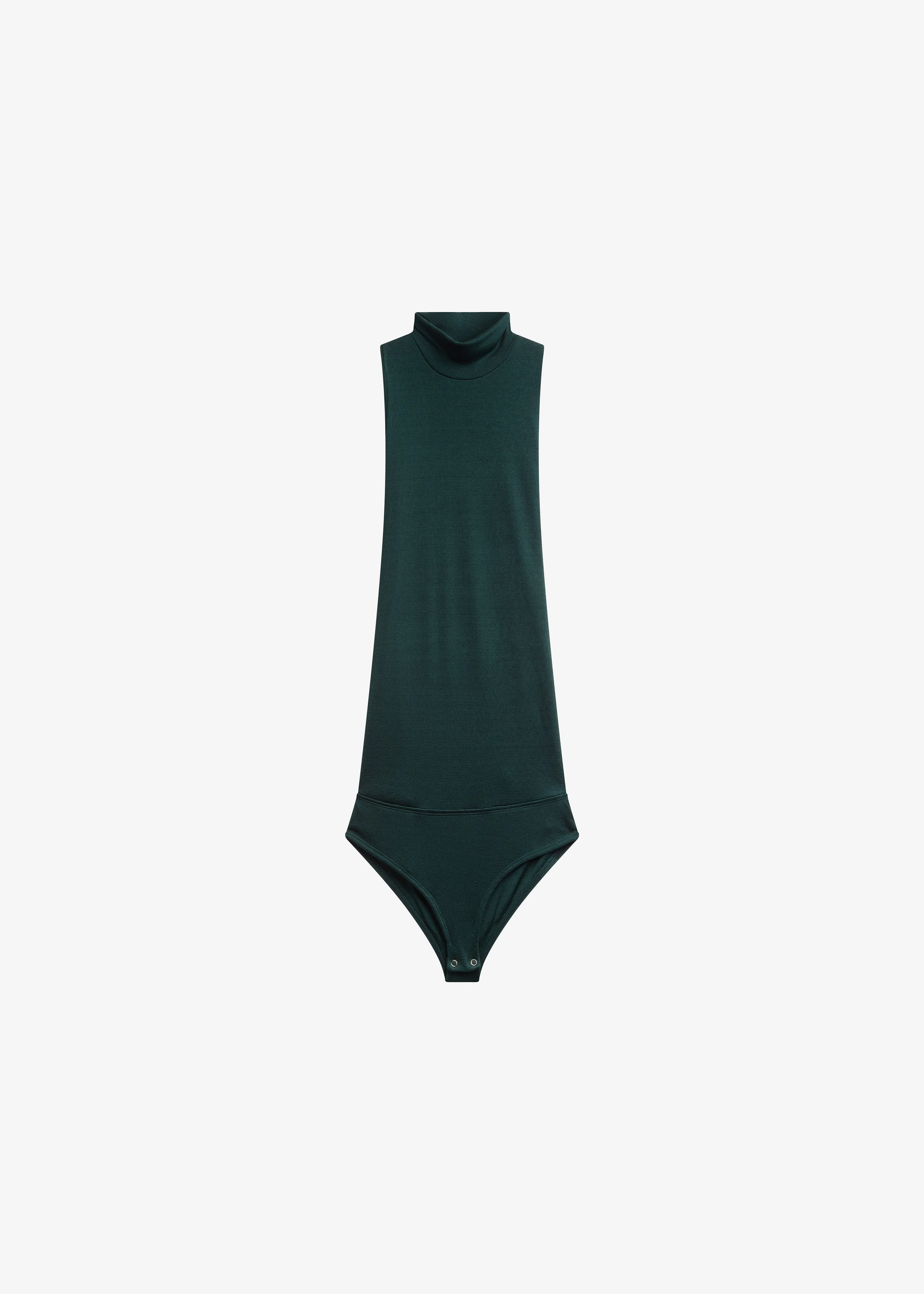 Maxen Mock Neck Bodysuit - Deep Green - 1