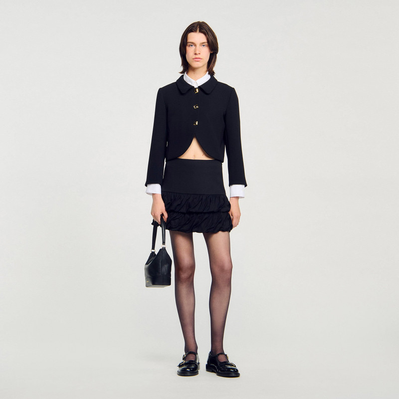 Sandro MINI RUFFLED SKIRT outlook