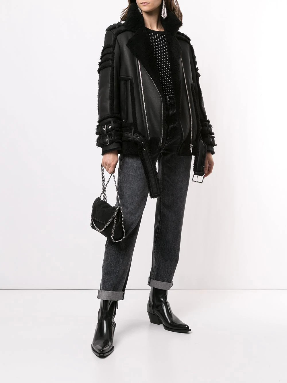 leather biker jacket - 2