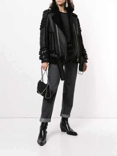 Balmain leather biker jacket outlook