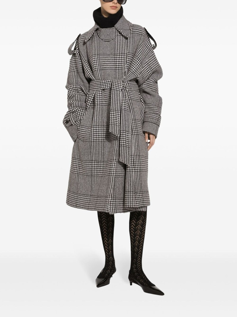 Dolce & Gabbana check-pattern coat outlook