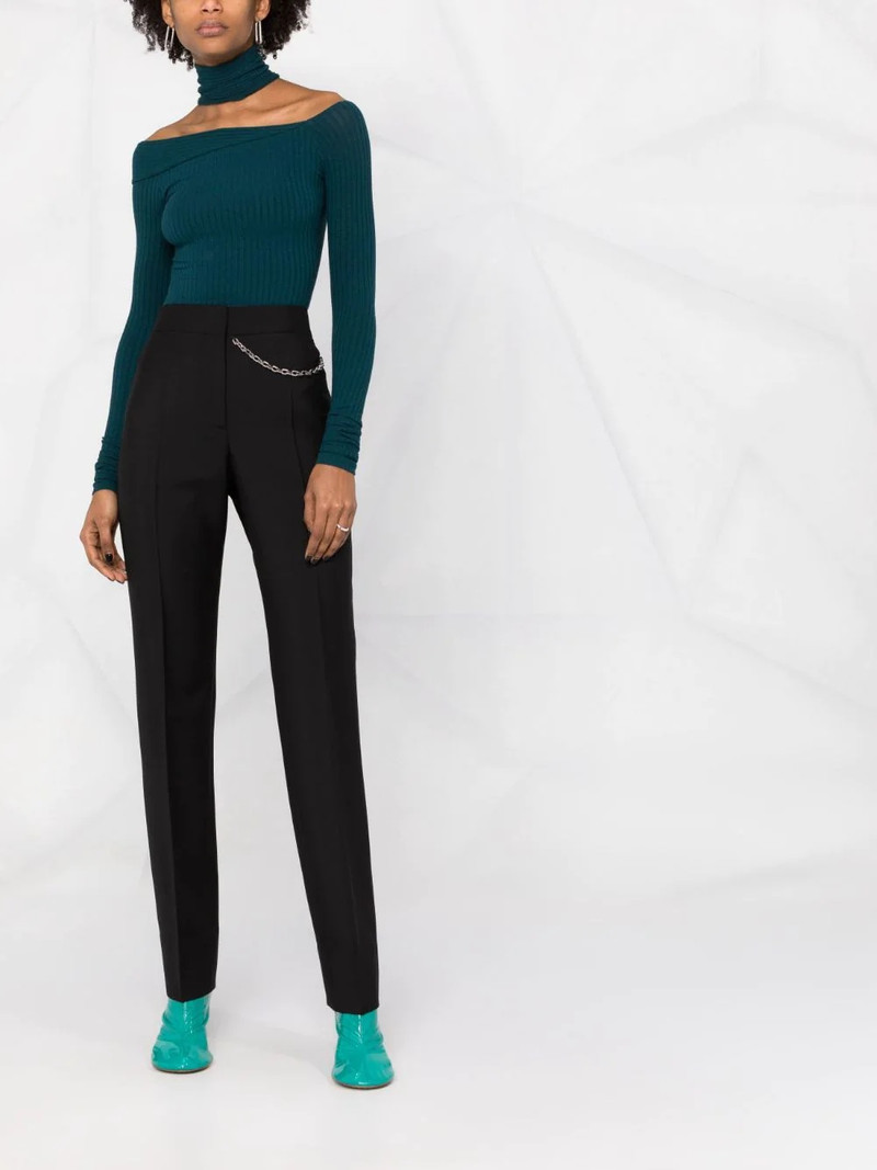 Givenchy chain-detail tailored trousers outlook