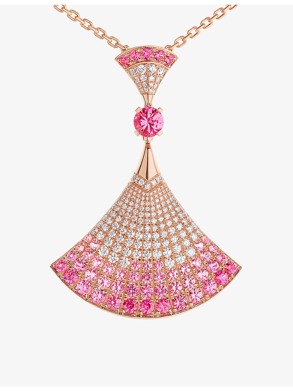Divas' Dream 18ct rose-gold, 3.53ct pink sapphire and 1.01ct diamond pendant necklace - 4