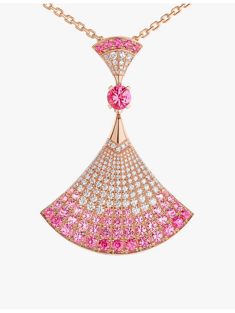 Divas' Dream 18ct rose-gold, 3.53ct pink sapphire and 1.01ct diamond pendant necklace 4