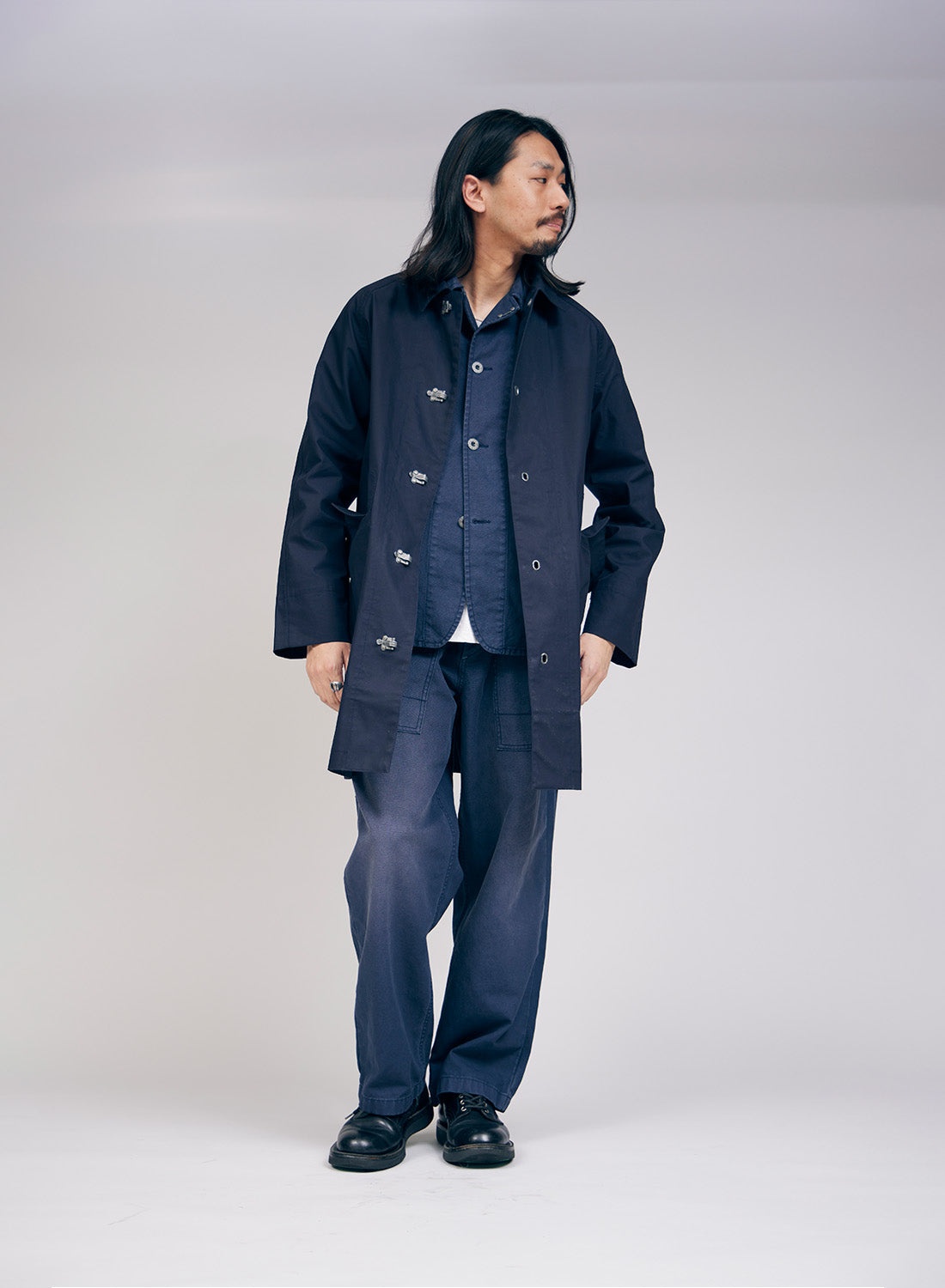 Factory Mac in Black Navy - 3