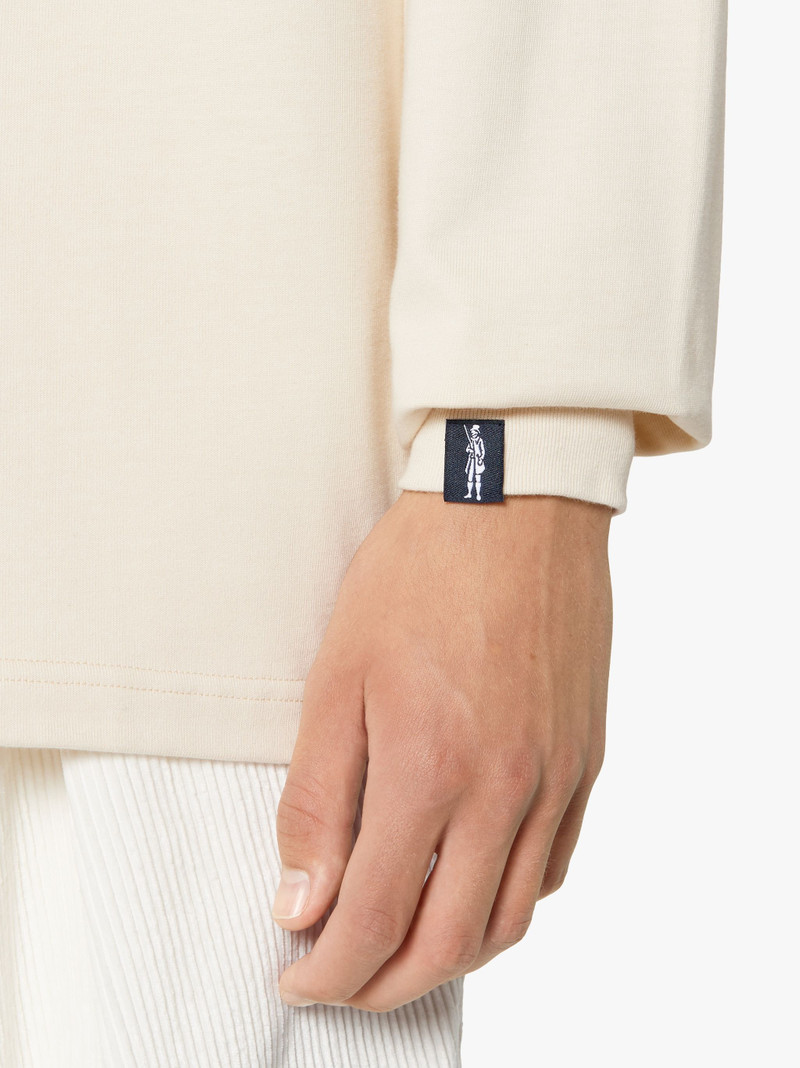 BONE WHITE X YELLOW COTTON RUGBY SHIRT | GJM-201 6