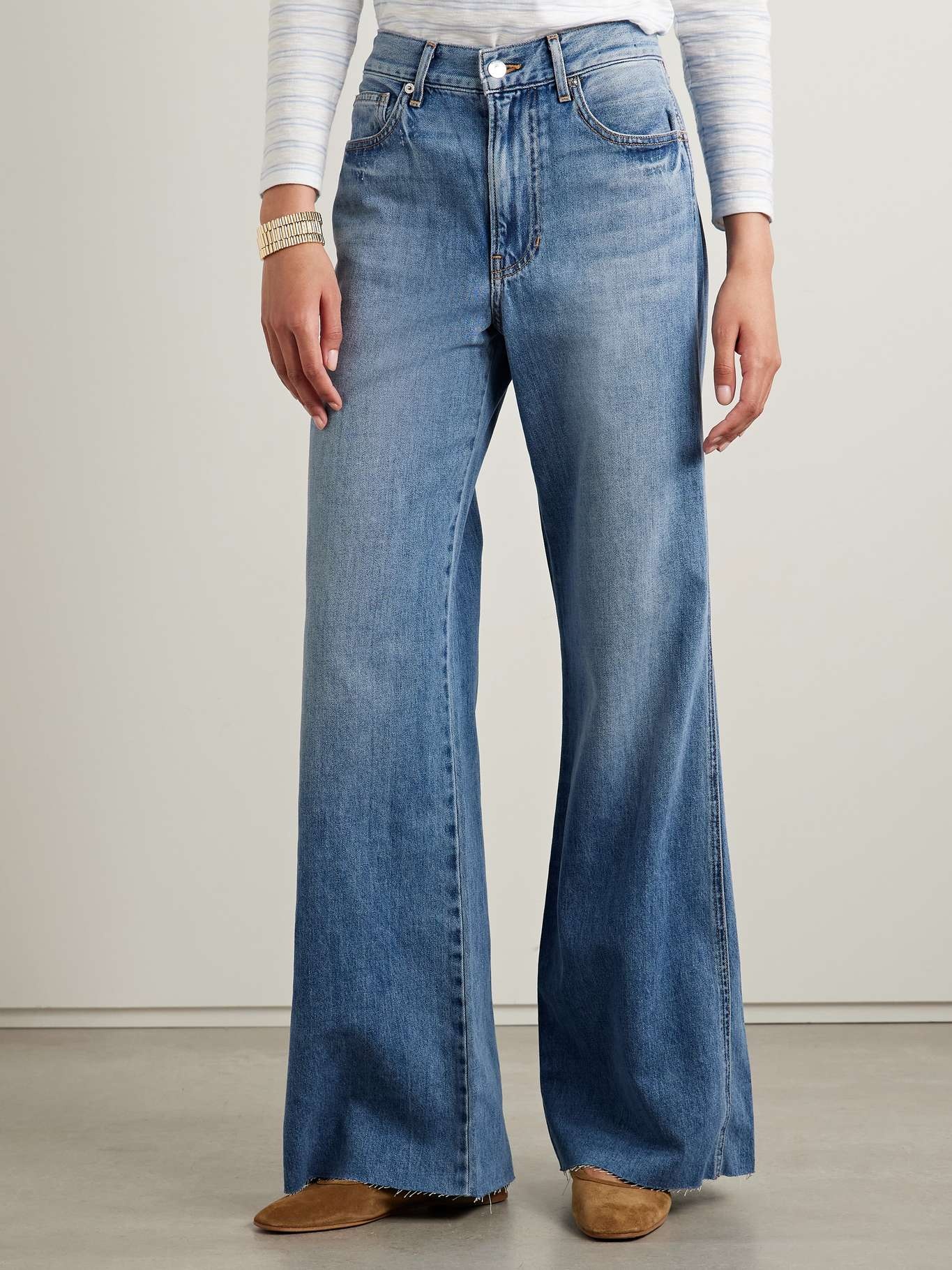 Kasey high-rise wide-leg jeans Blue - 3