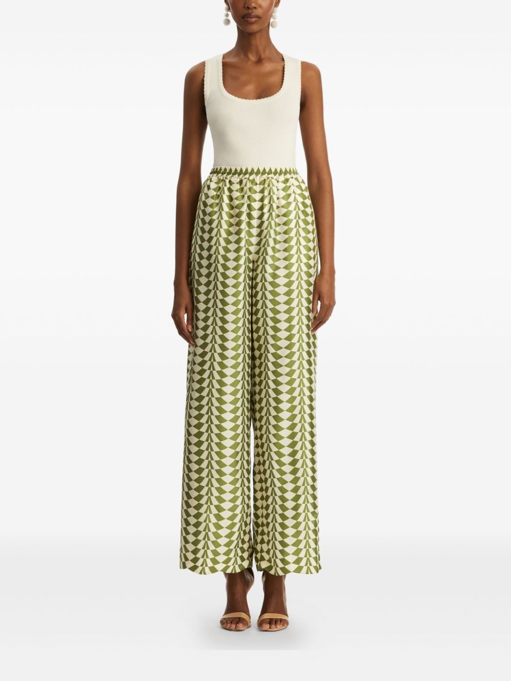 Geo silk trousers - 2