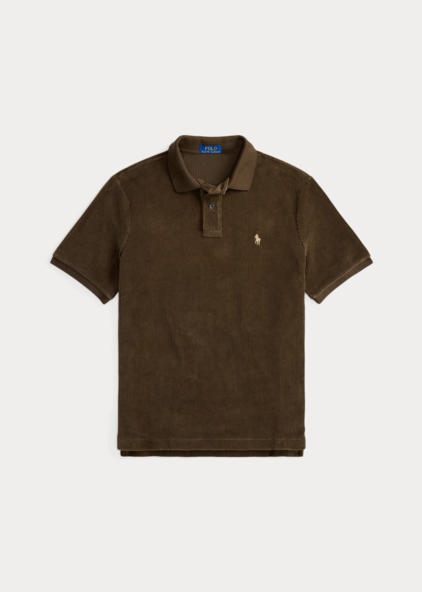 Classic Fit Knit Corduroy Polo Shirt - 1