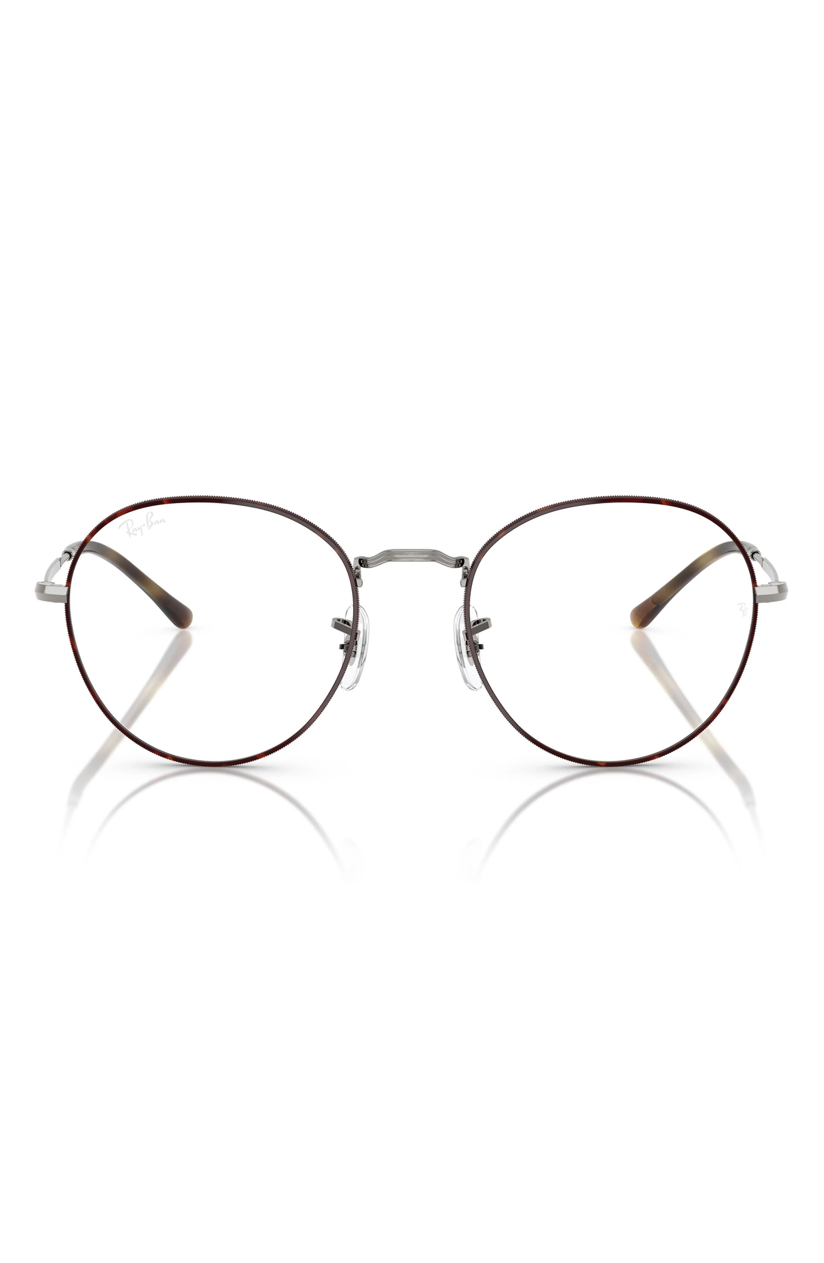 Ray-Ban 49mm Round Optical Glasses in Dark Havana at Nordstrom - 1