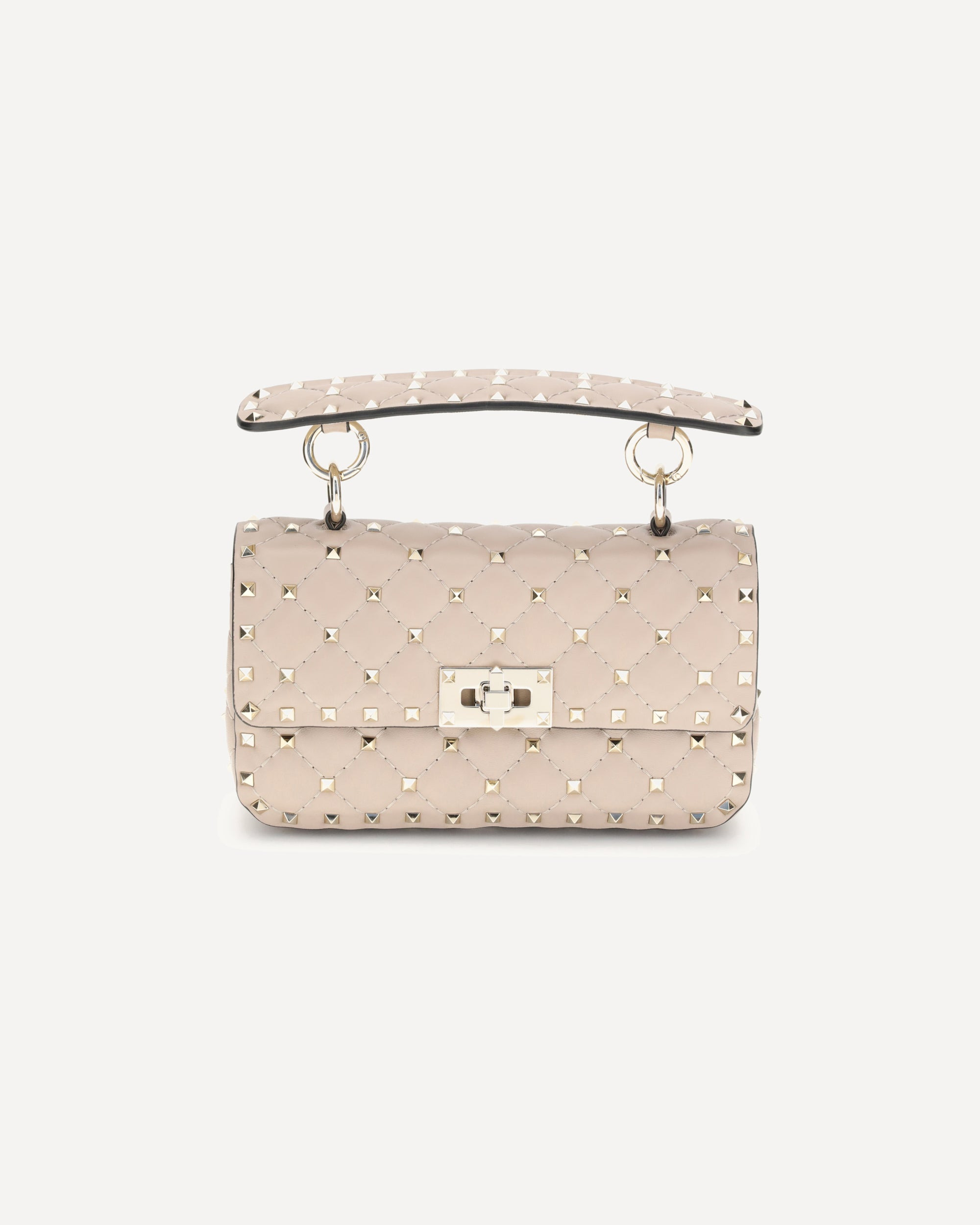 Small Leather Rockstud Spike Handbag - 1