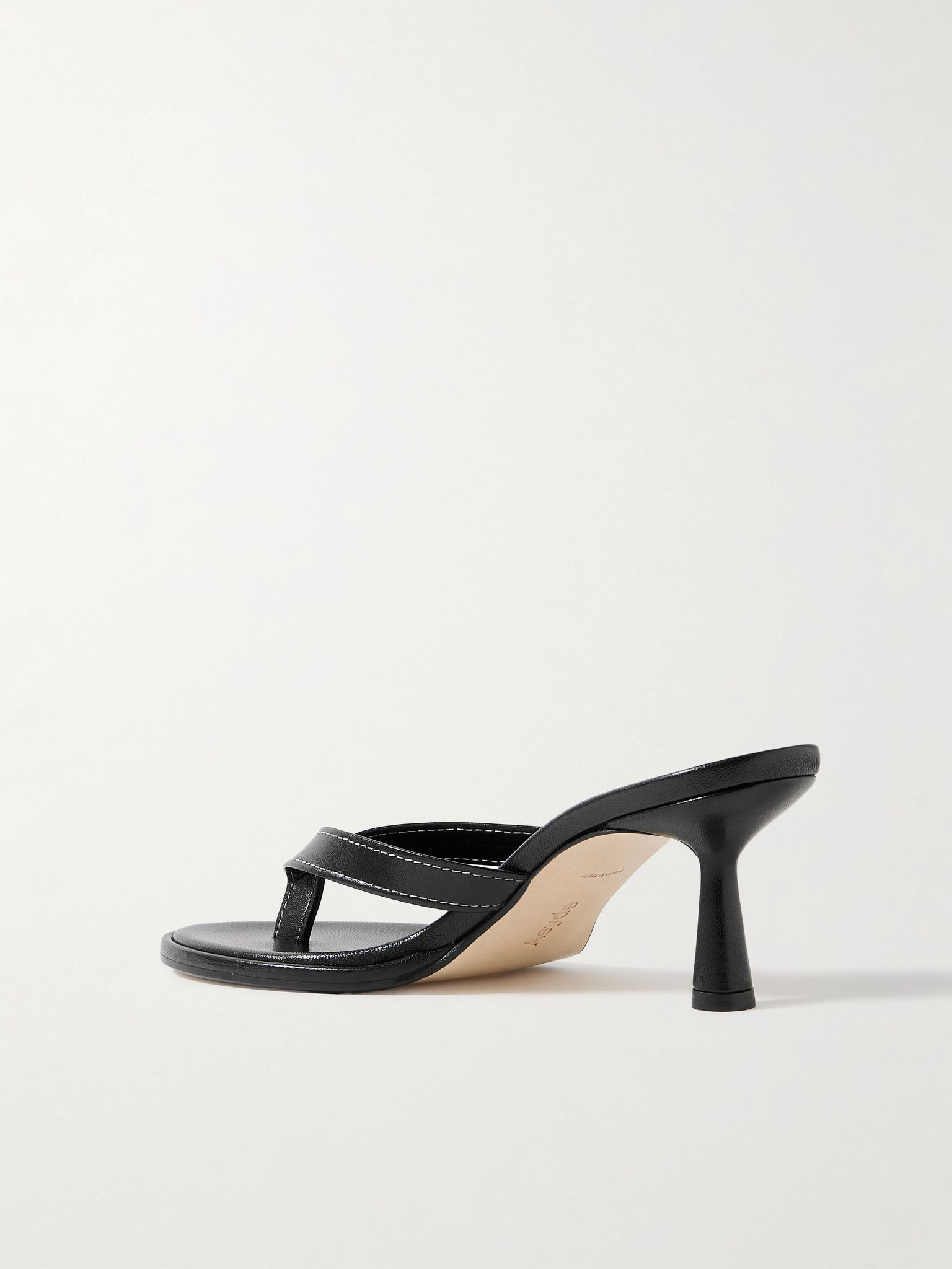 Daphne leather sandals Black - 3