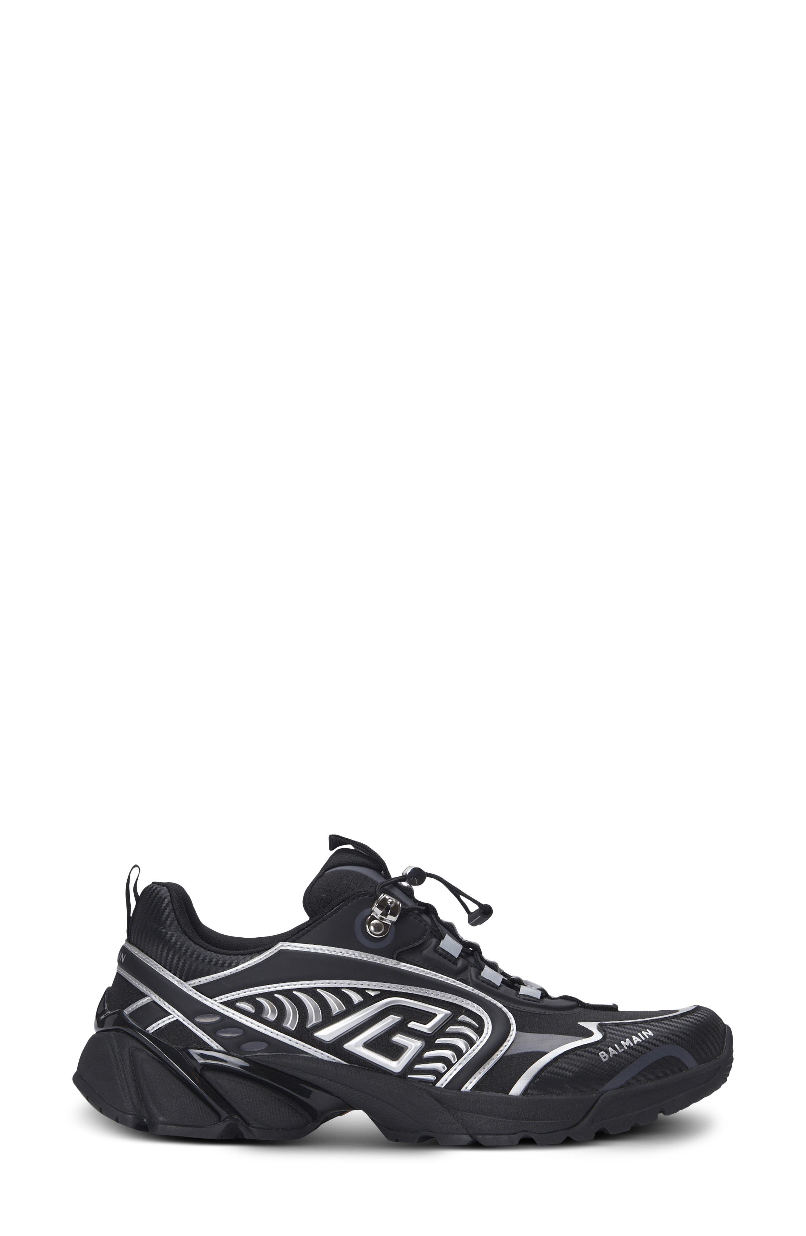 Balmain Cosmic Dust Low Top Sneaker in Eac Black/Silver at Nordstrom - 3