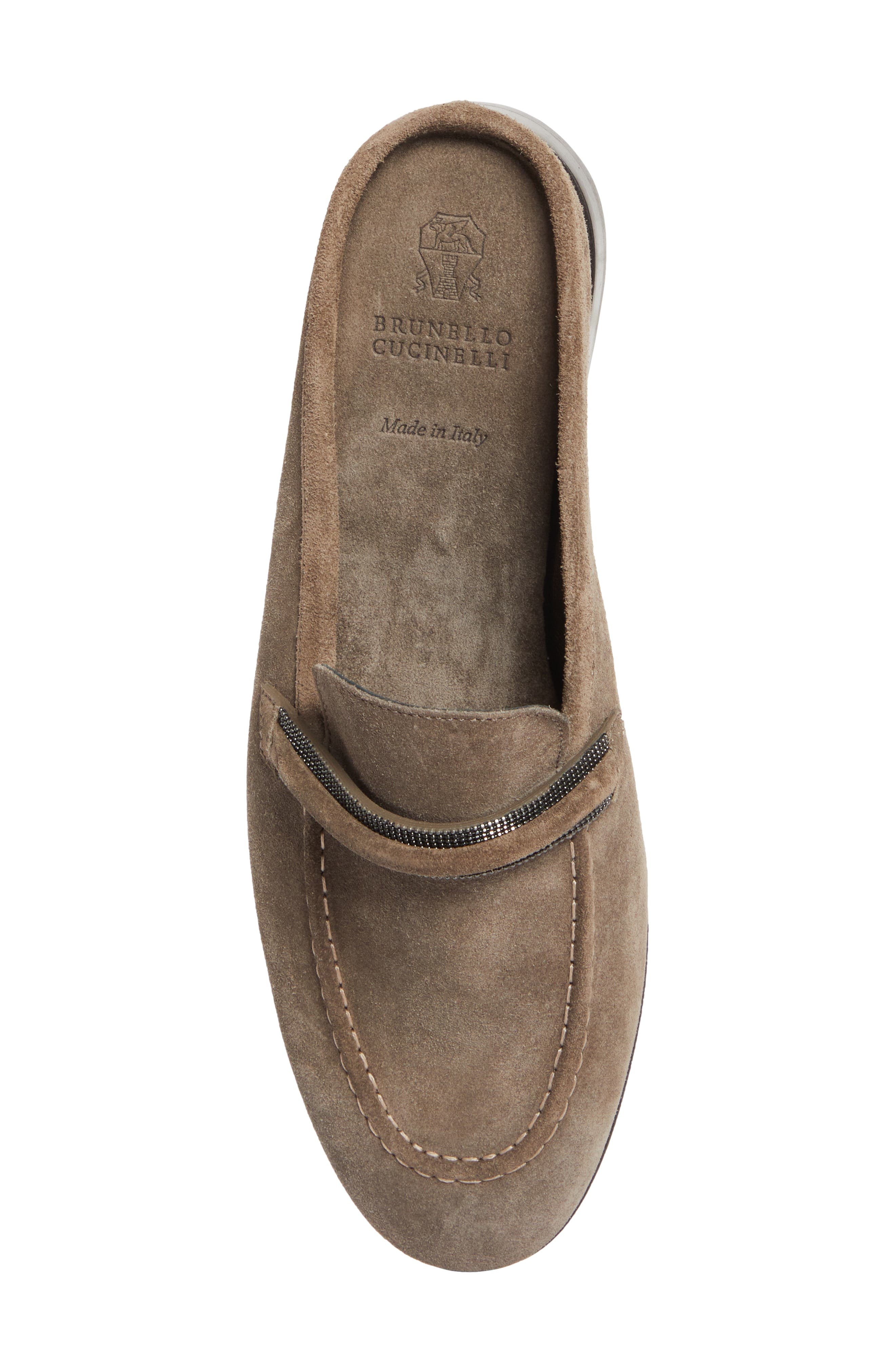 Brunello Cucinelli Monili Trim Loafer Mule in C8769 Torba at Nordstrom - 5