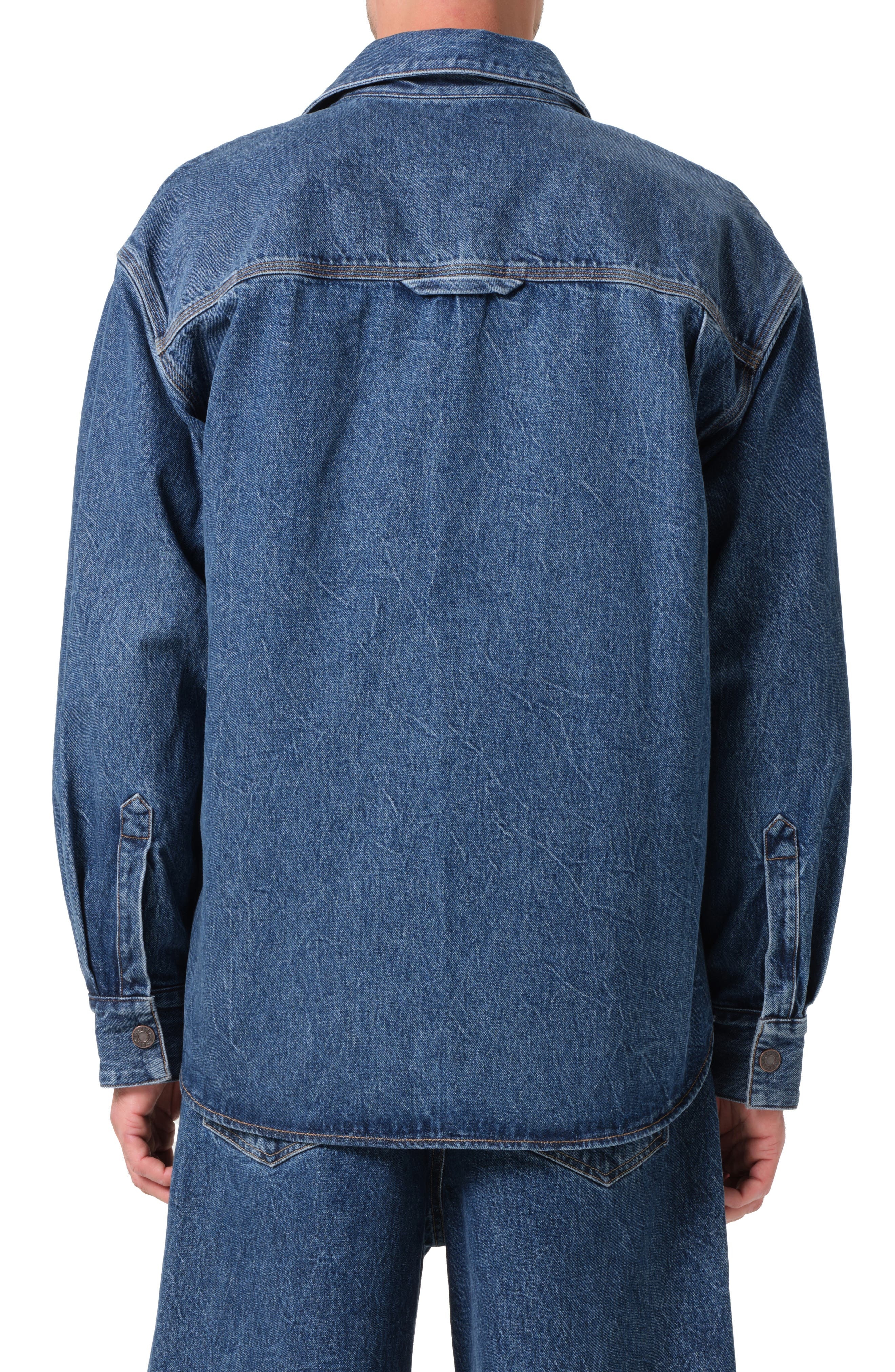 AGOLDE Atticus Denim Shirt Jacket in Creased Ind at Nordstrom - 2