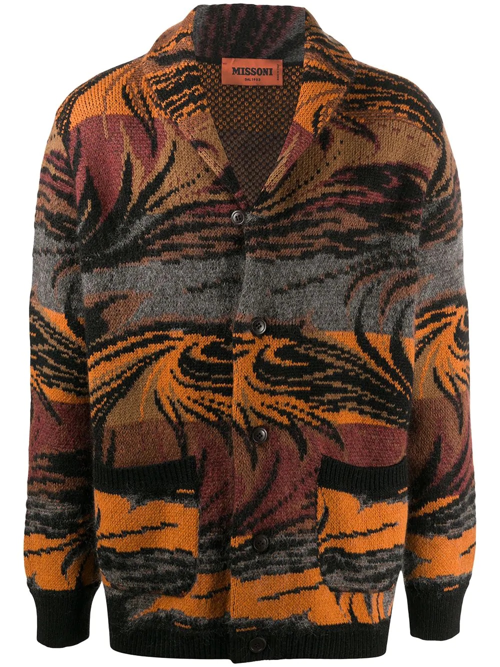 intarsia jungle cardigan - 1