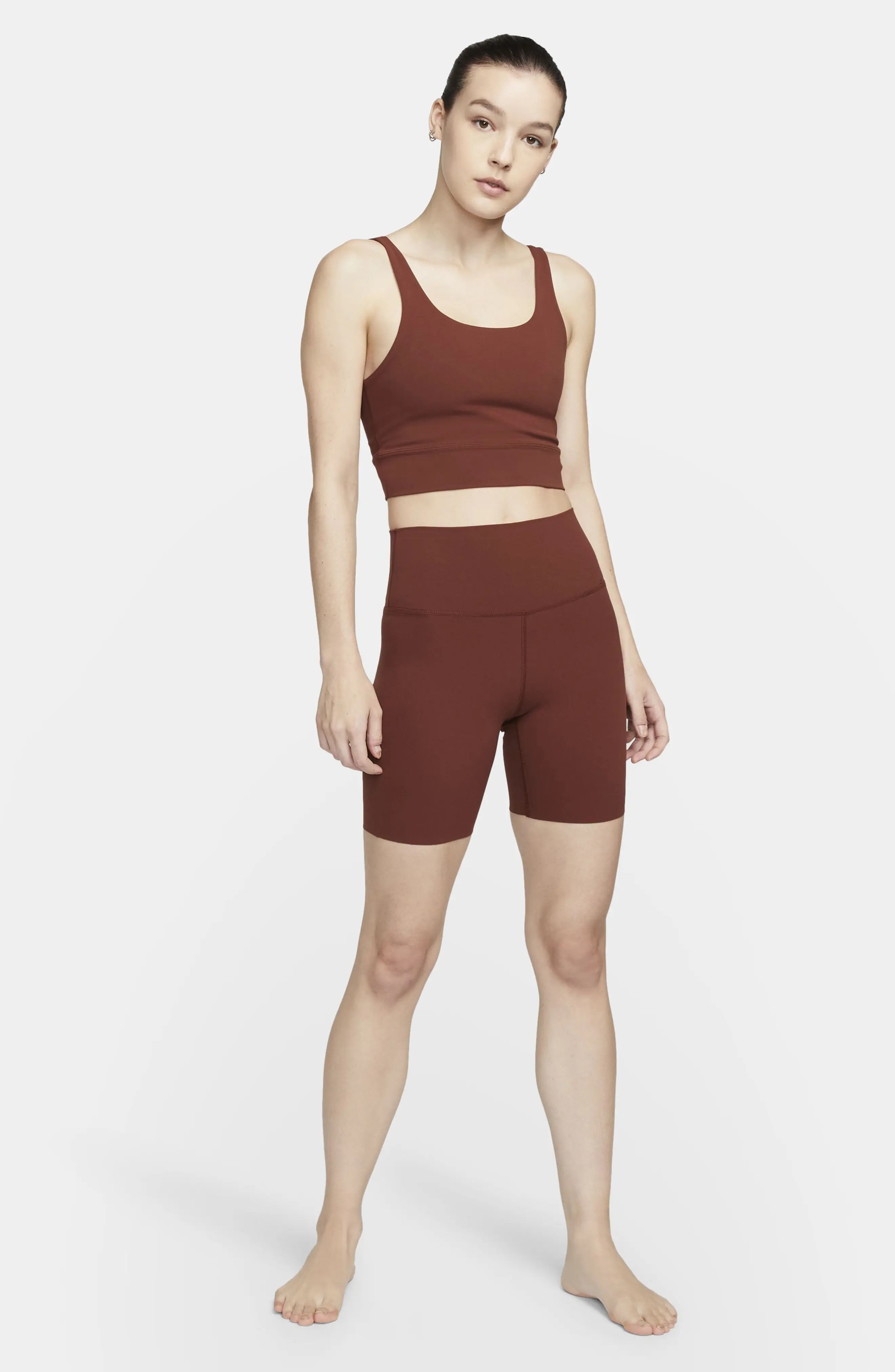 Yoga Luxe Tight Shorts in Oxen Brown/Iron Grey - 7