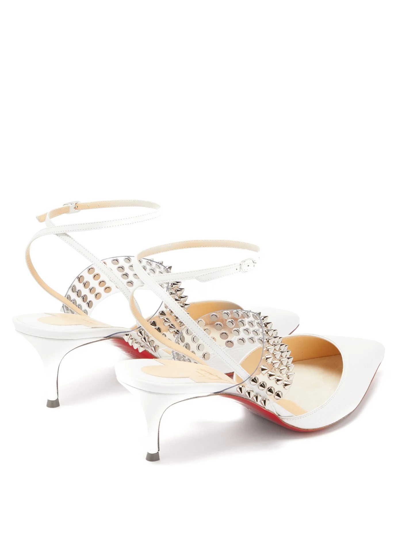 Levita 55 studded lizard-effect leather pumps - 4