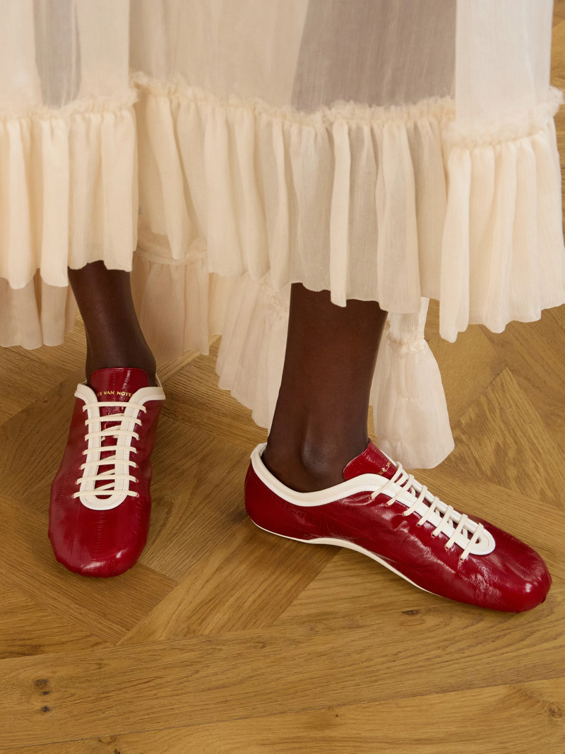 Dries Van Noten Eel-effect Leather Sneakers outlook