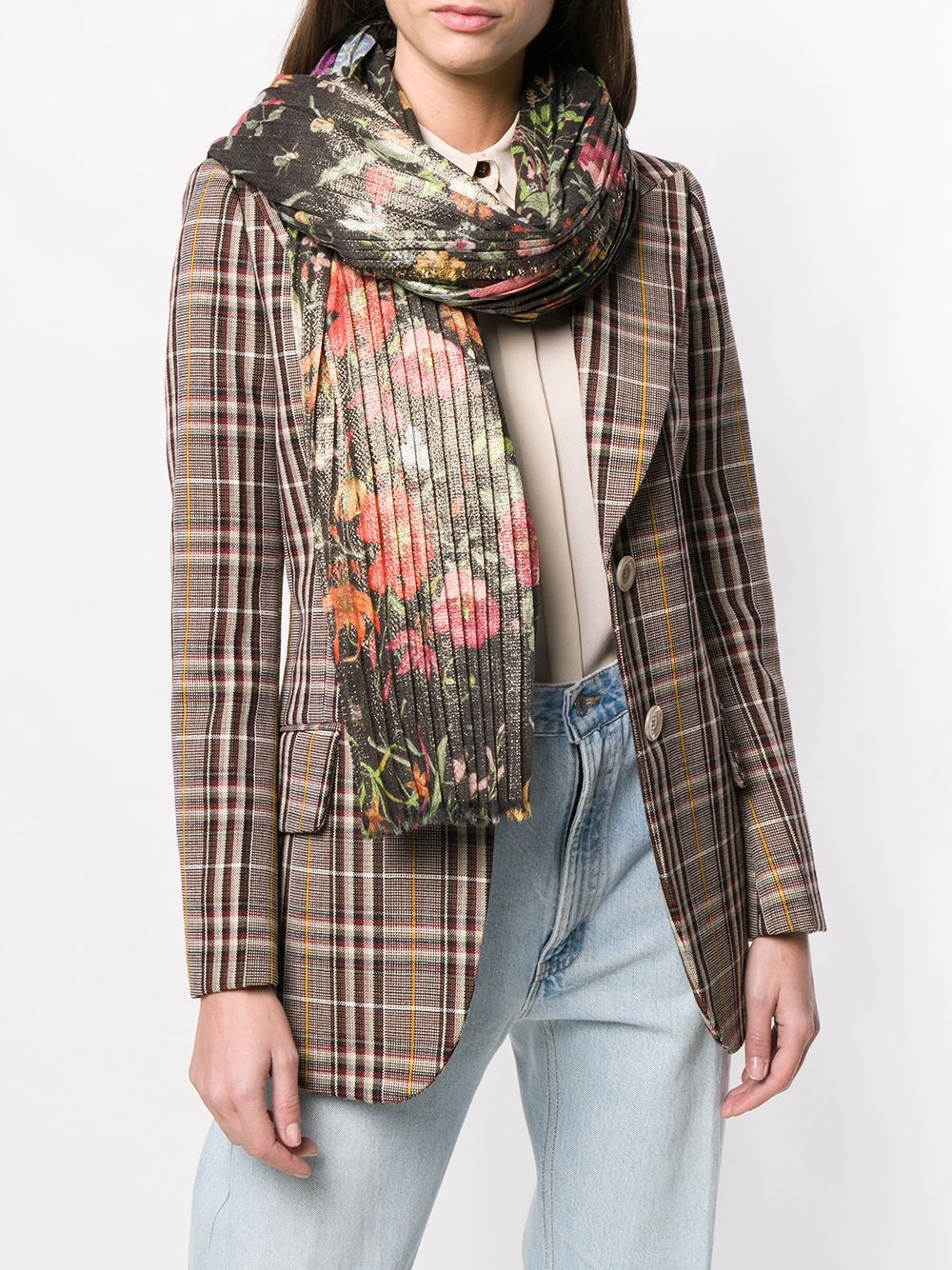 floral print scarf - 2