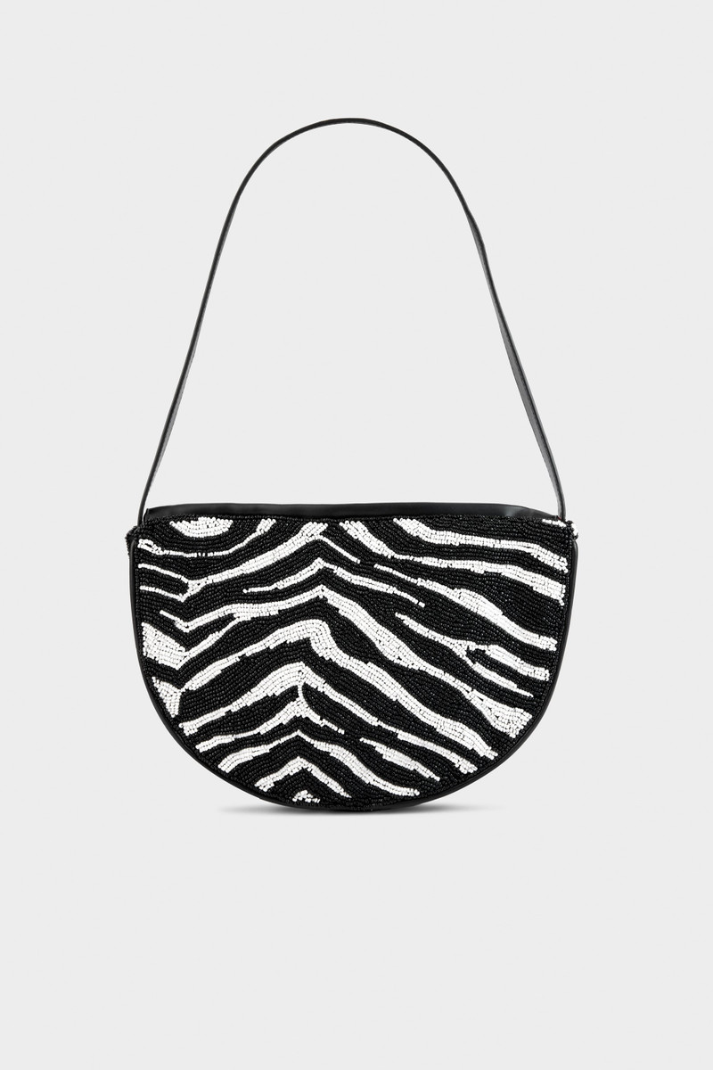 Belo Half Moon Bag In Zebra Trip 1