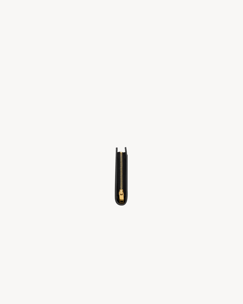 SAINT LAURENT PARIS ZIP WALLET IN SMOOTH LEATHER 3
