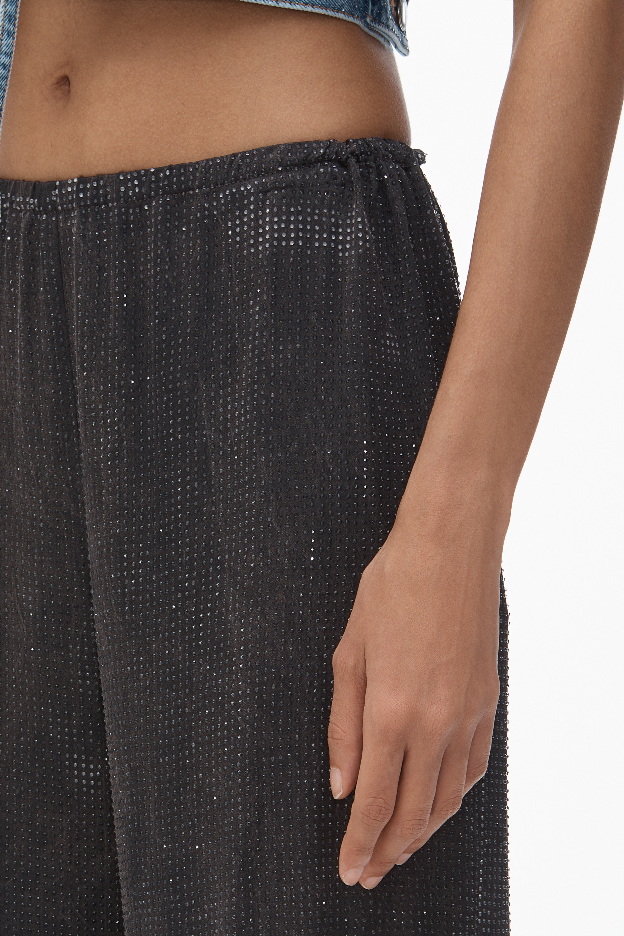Crystal Hotfix Slim Relaxed-Fit Pants - 6