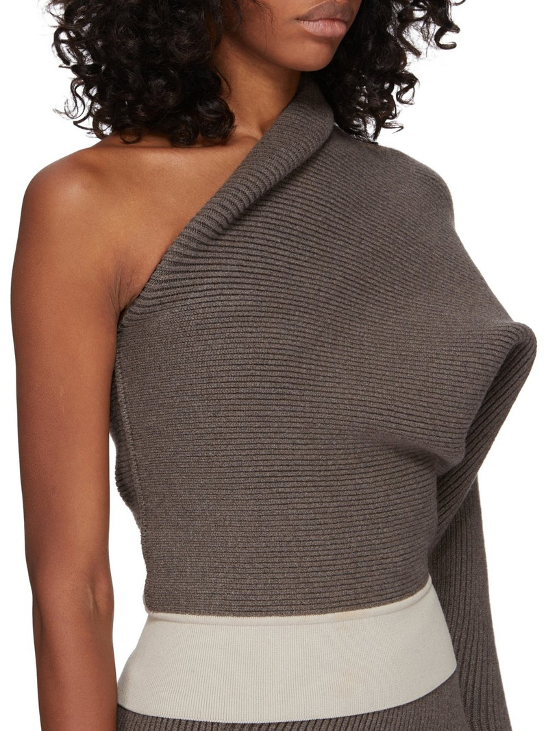 One-shoulder cashmere-blend top 4