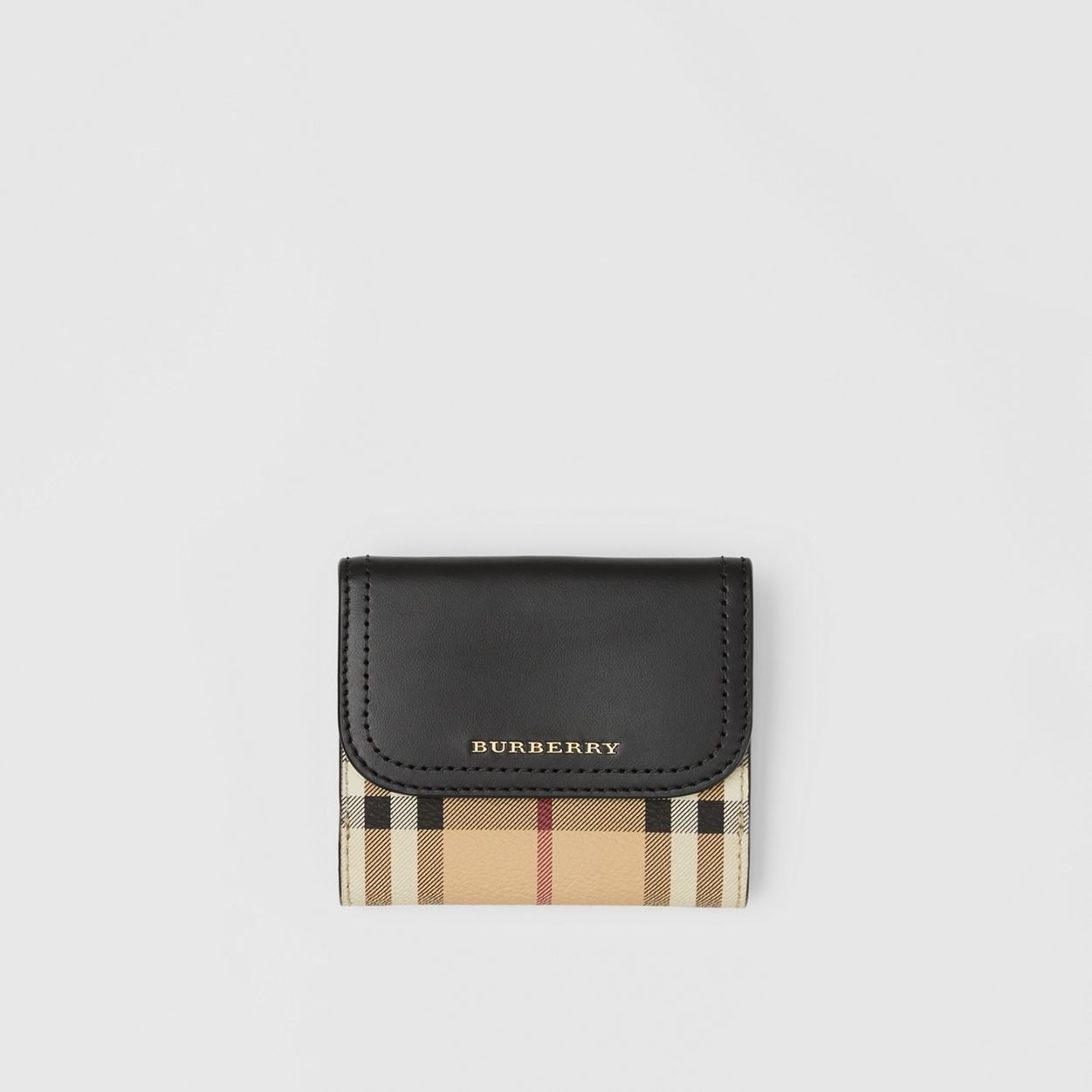 Haymarket Check E-canvas and Leather Wallet - 1