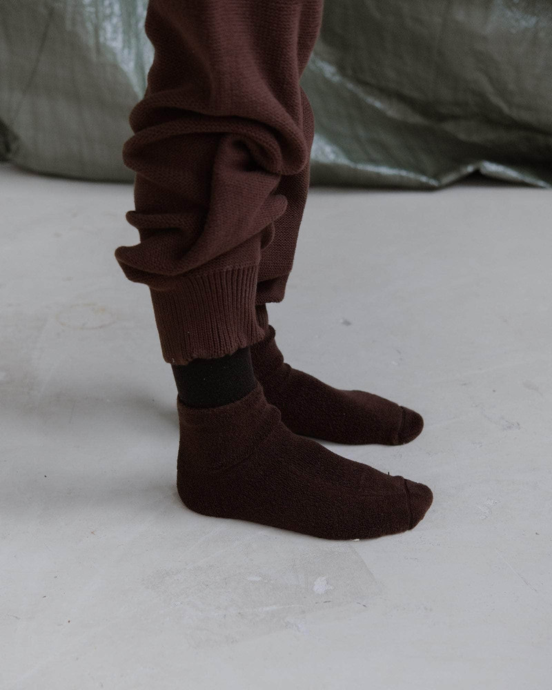 BASERANGE Buckle Overankle Socks - Textured Organic Cotton outlook