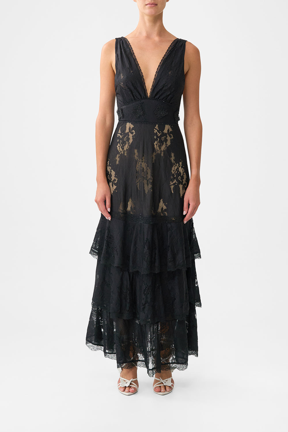 TIERED RUFFLE HEM DRESS - 2