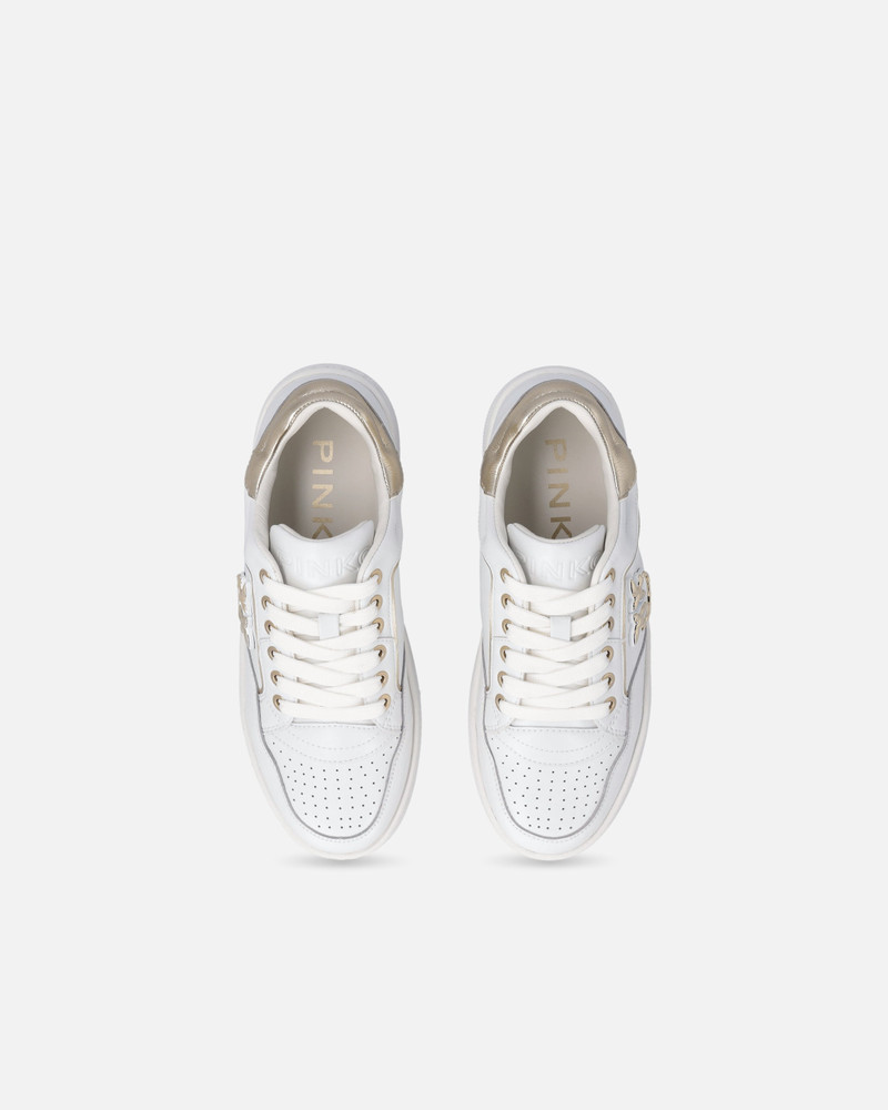 LEATHER SNEAKERS WITH LOVE BIRDS LOGO 9